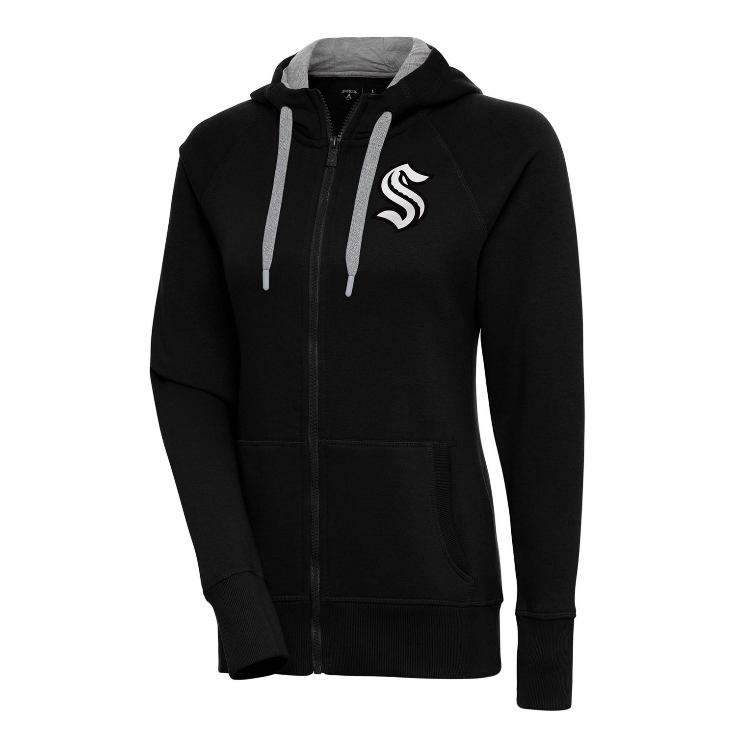 Antigua Deep Sea Seattle Kraken Metallic Logo Victory Full-Zip Hoodie                                                            - view number 1