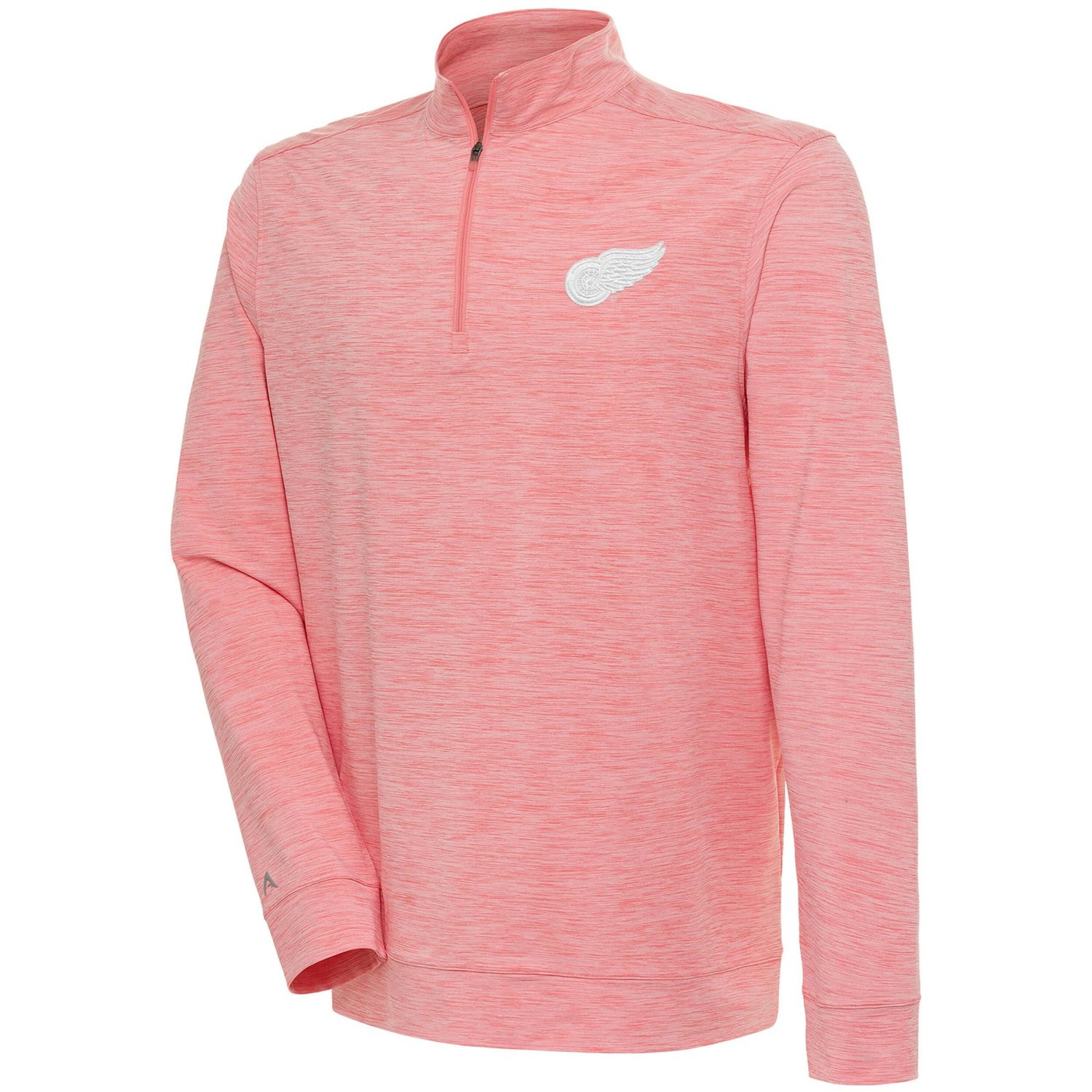 Antigua Detroit Red Wings White Logo Bright Quarter-Zip Pullover                                                                 - view number 1