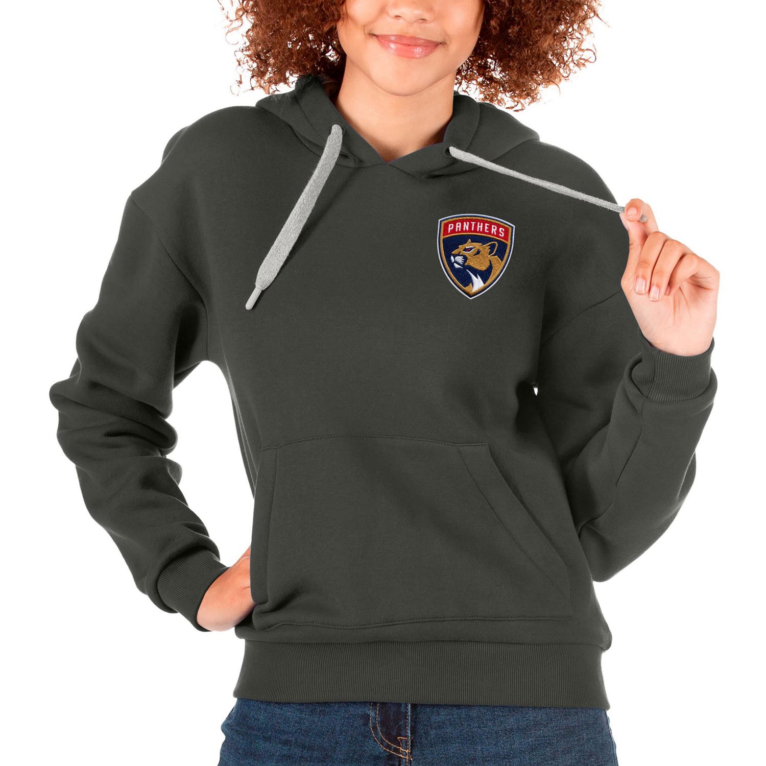 Antigua Florida Panthers Primary Logo Victory Pullover Hoodie - view number 1