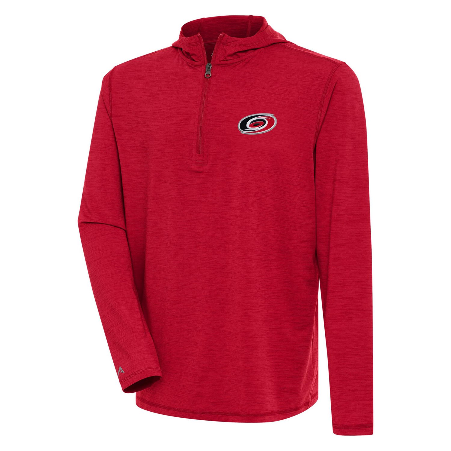 Antigua Heather Carolina Hurricanes Tidy Quarter-Zip Pullover Hoodie