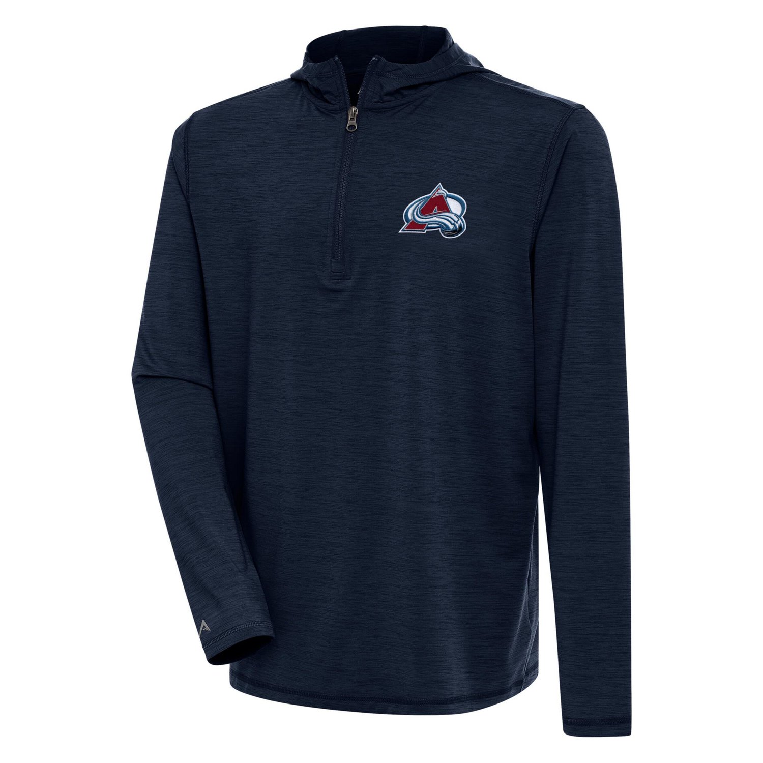 Antigua Heather Colorado Avalanche Tidy Quarter-Zip Pullover Hoodie                                                              - view number 1