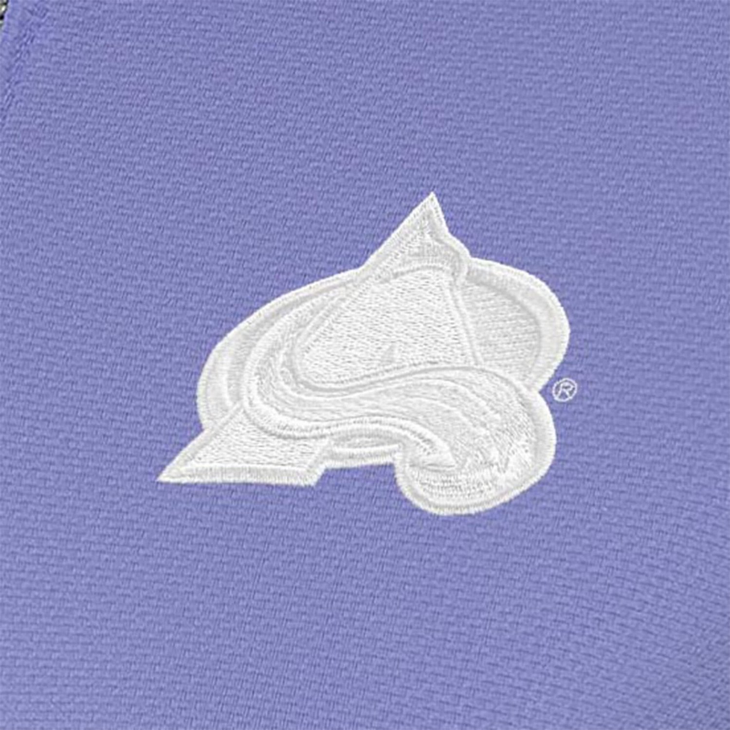Antigua Heather Colorado Avalanche White Logo Finish Quarter-Zip Top                                                             - view number 2