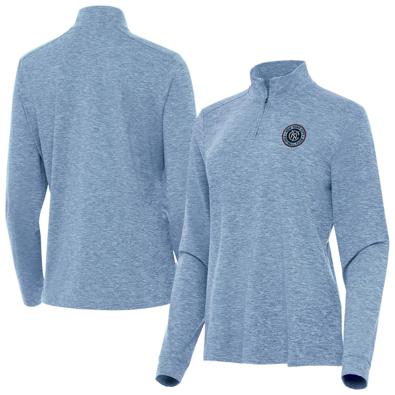 Antigua Heather New York City FC Mentor Quarter-Zip Top