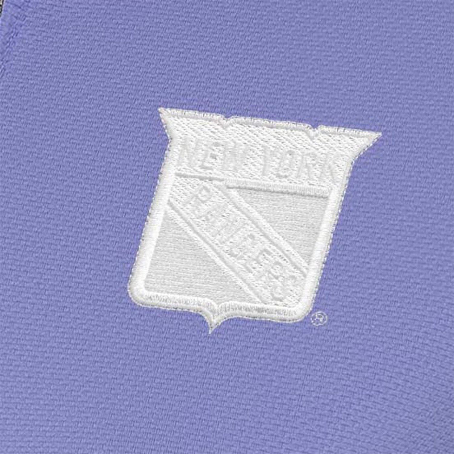 Antigua Heather New York Rangers White Logo Finish Quarter-Zip Top                                                               - view number 2