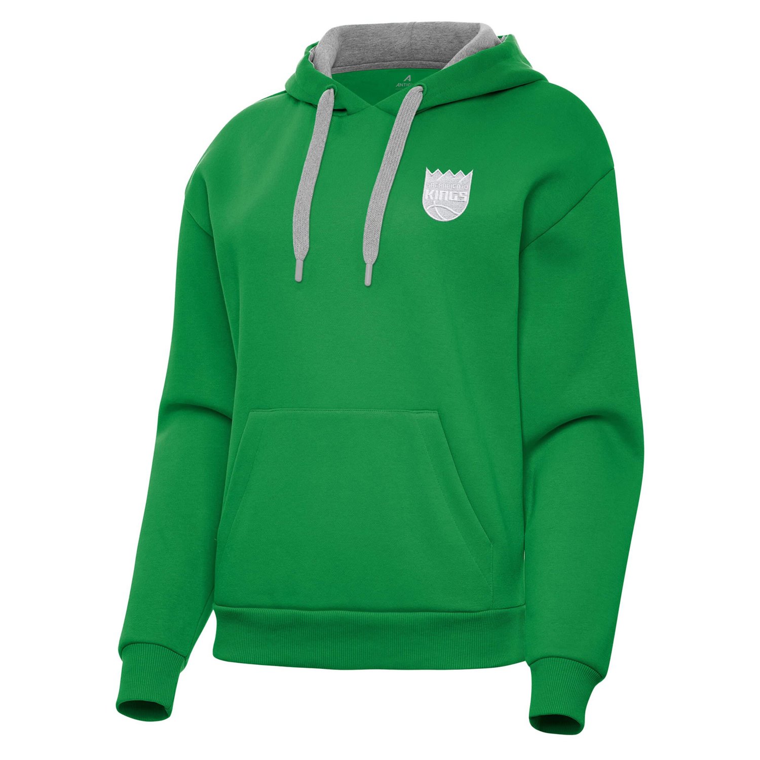 Antigua Kelly Sacramento Kings St Patrick's Day Victory Pullover Hoodie                                                          - view number 2