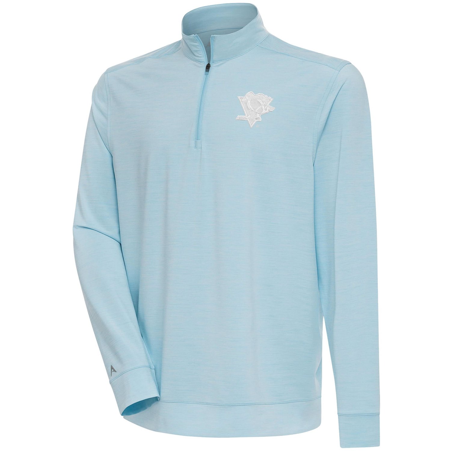 Antigua Light Pittsburgh Penguins White Logo Bright Quarter-Zip Pullover - view number 1