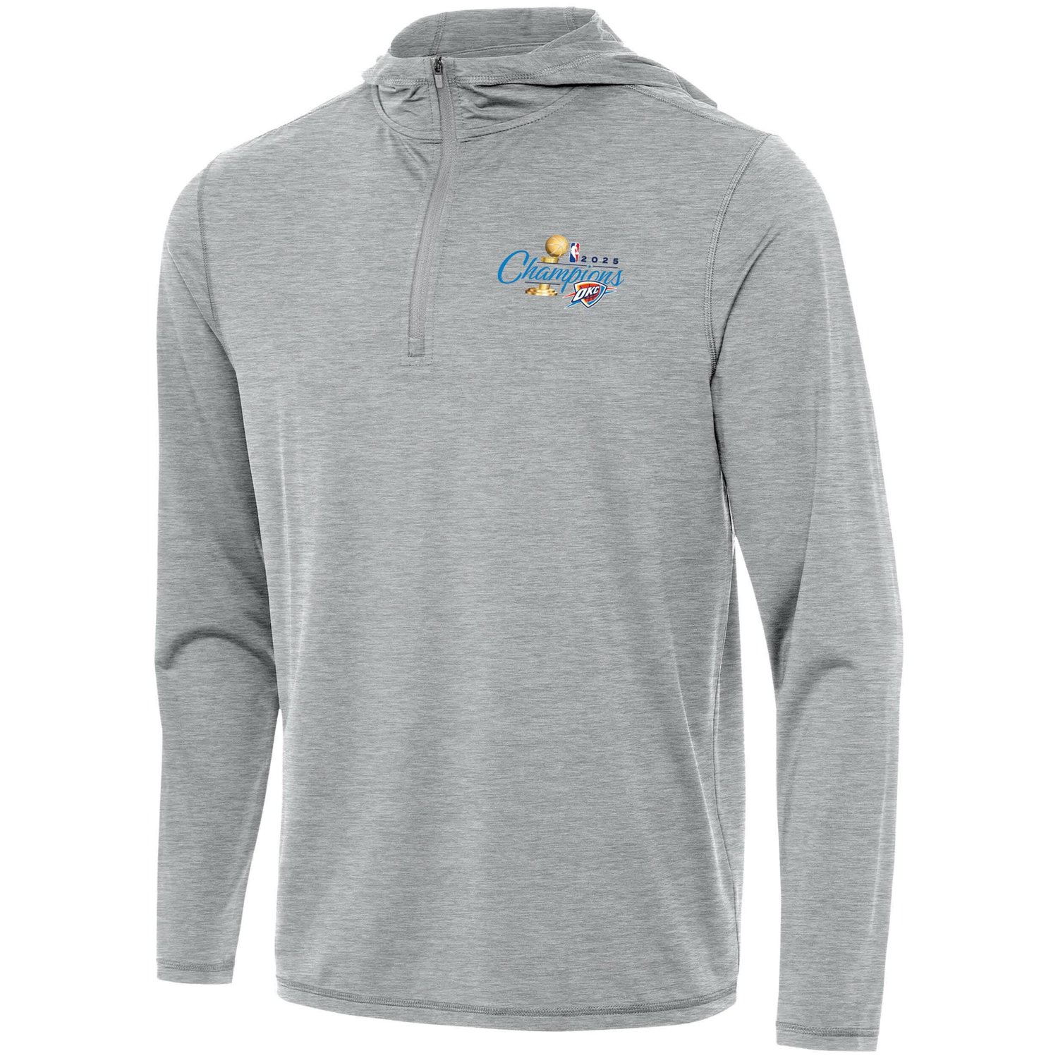 Antigua Oklahoma City Thunder 2025 NBA Finals Champions Tidy Quarter-Zip Hoodie - view number 2