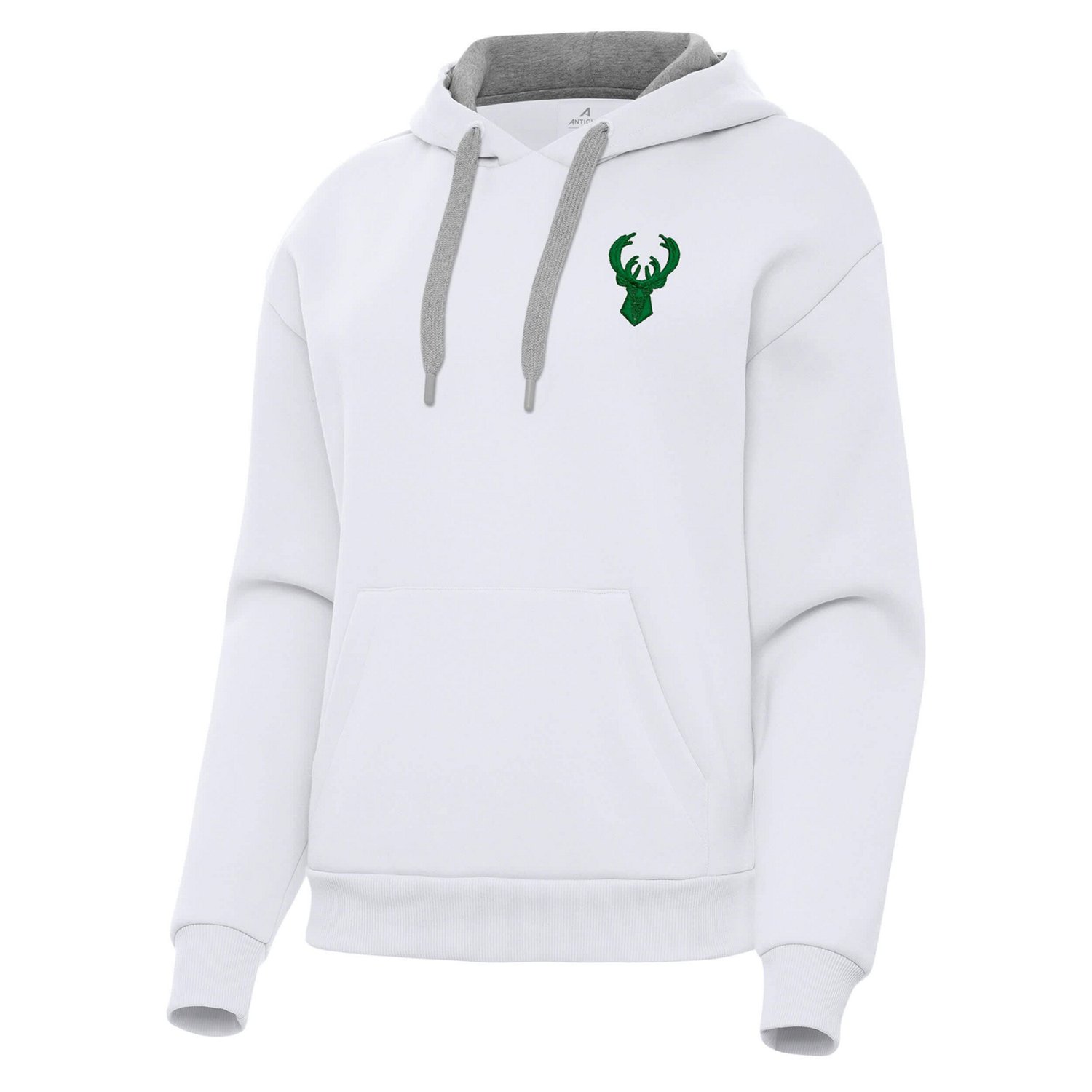 Antigua Milwaukee Bucks St Patrick's Day Victory Pullover Hoodie                                                                 - view number 2