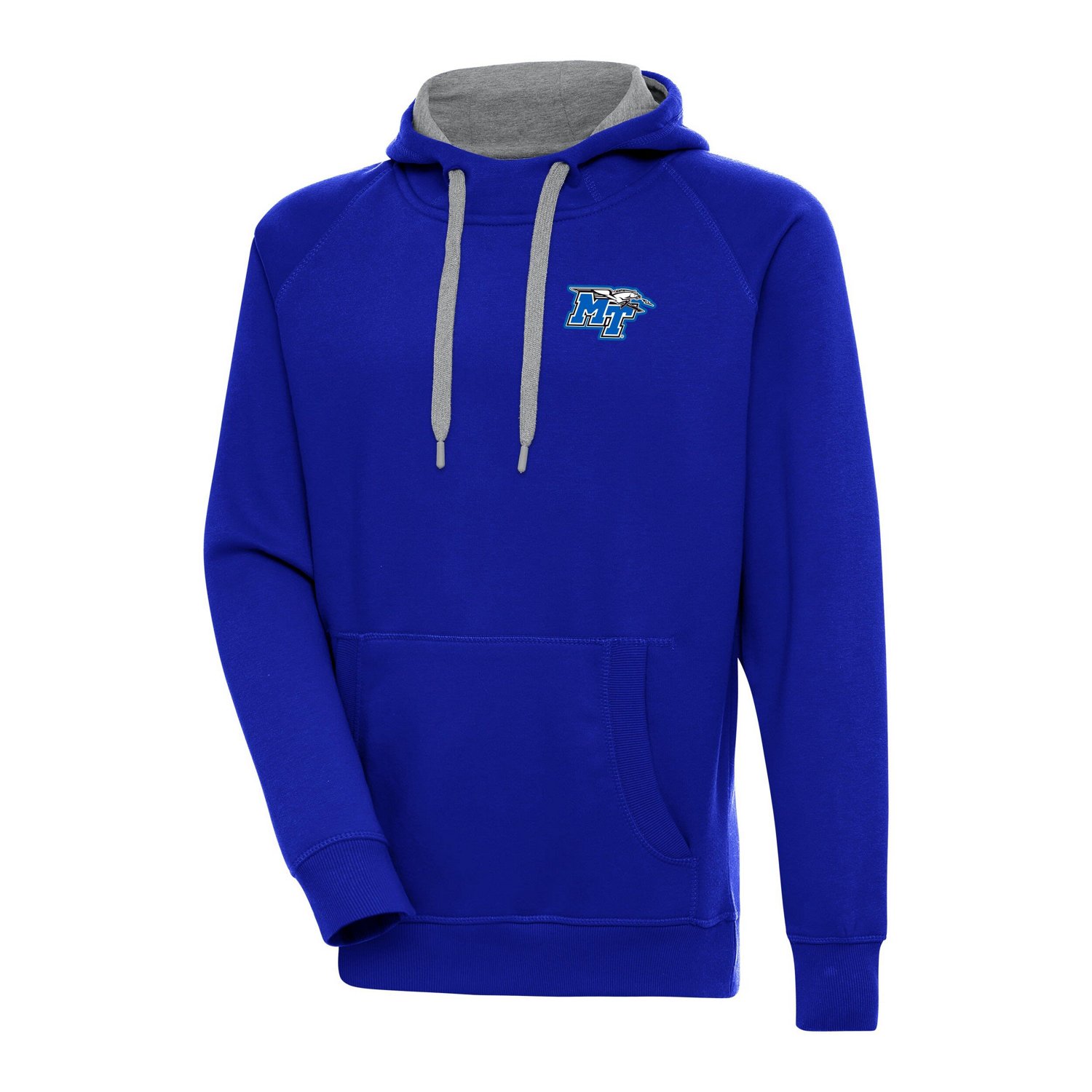 Antigua MTSU Blue Raiders Victory Digital Thermal Raglan Pullover Hoodie - view number 1