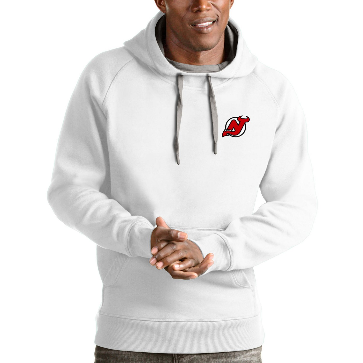 Antigua New Jersey Devils Victory Pullover Hoodie                                                                                - view number 1