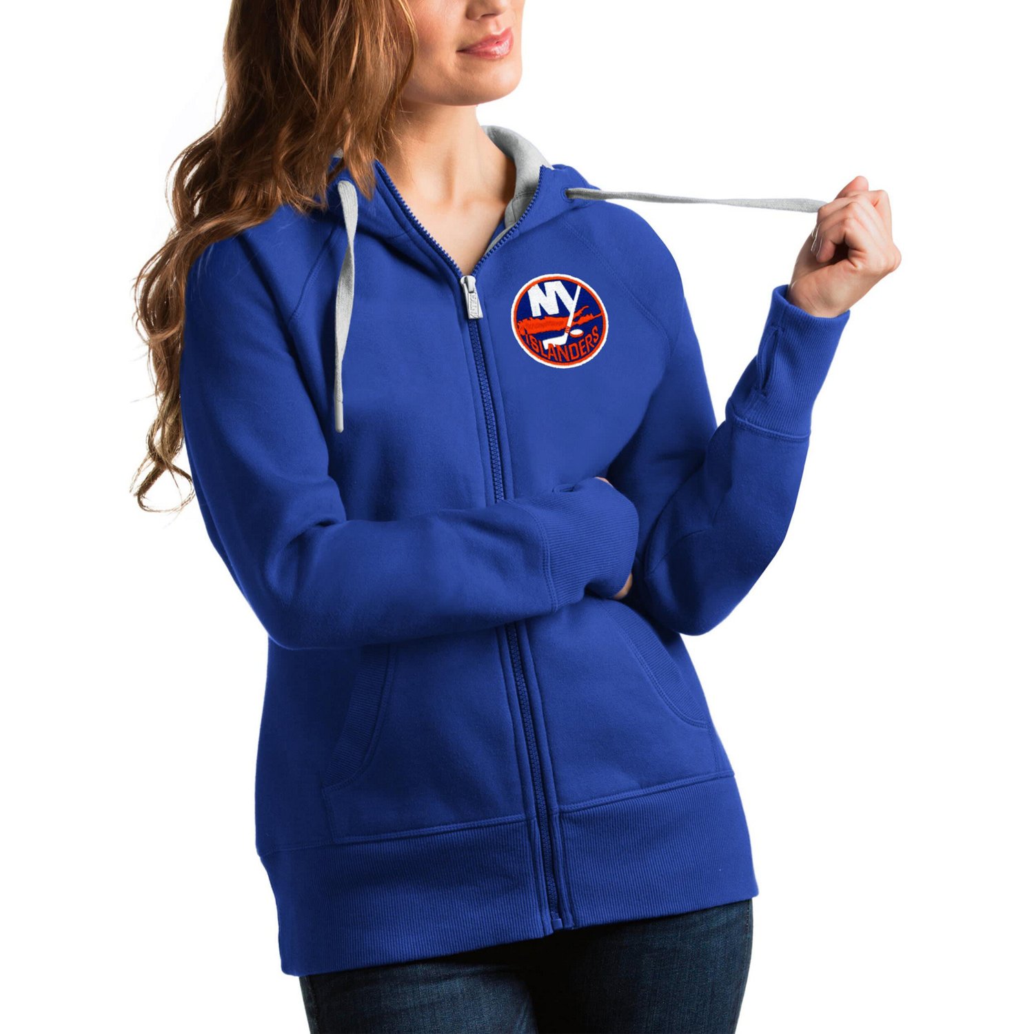Antigua New York Islanders Team Victory Full-Zip Hoodie                                                                          - view number 1