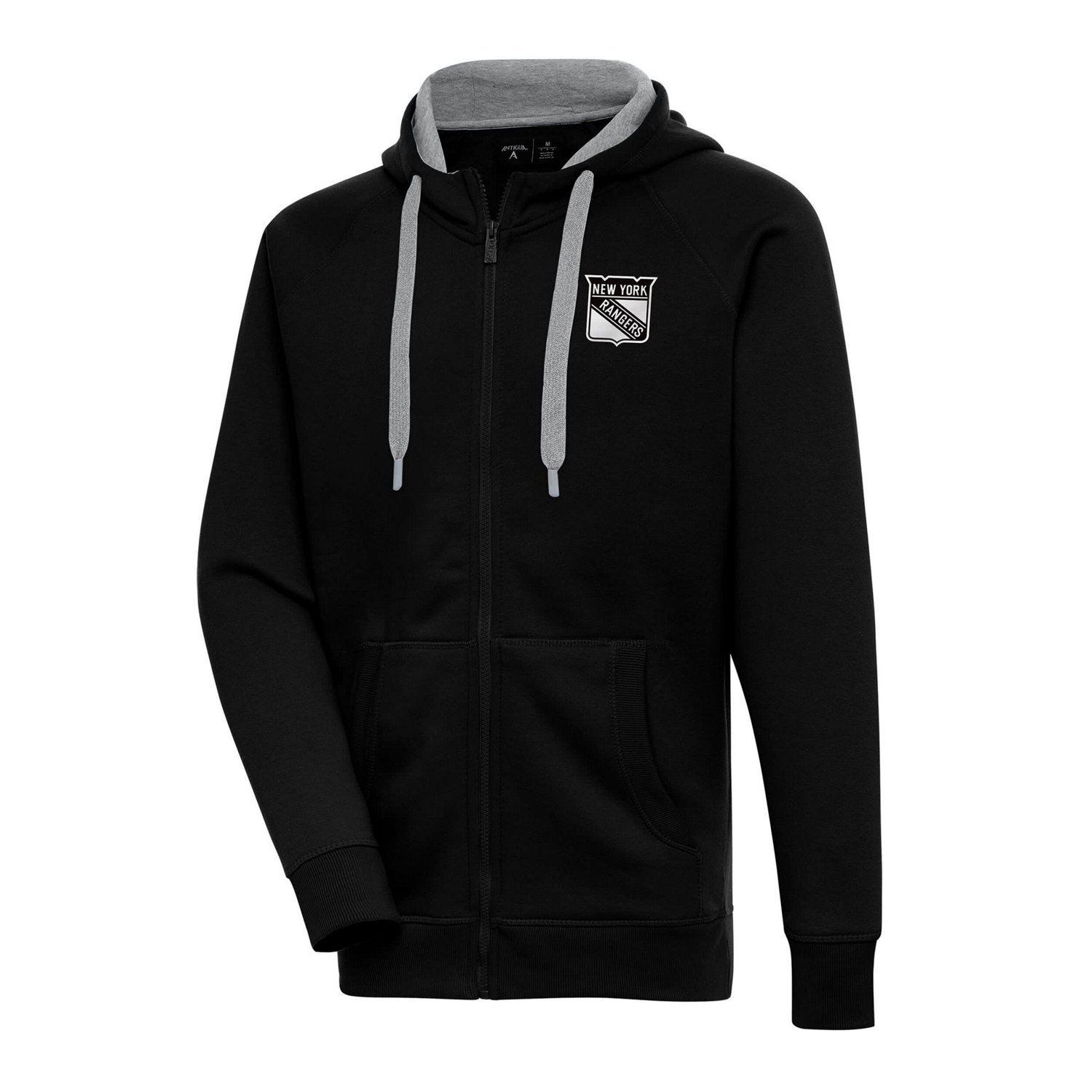 Antigua New York Rangers Metallic Logo Victory Full-Zip Hoodie