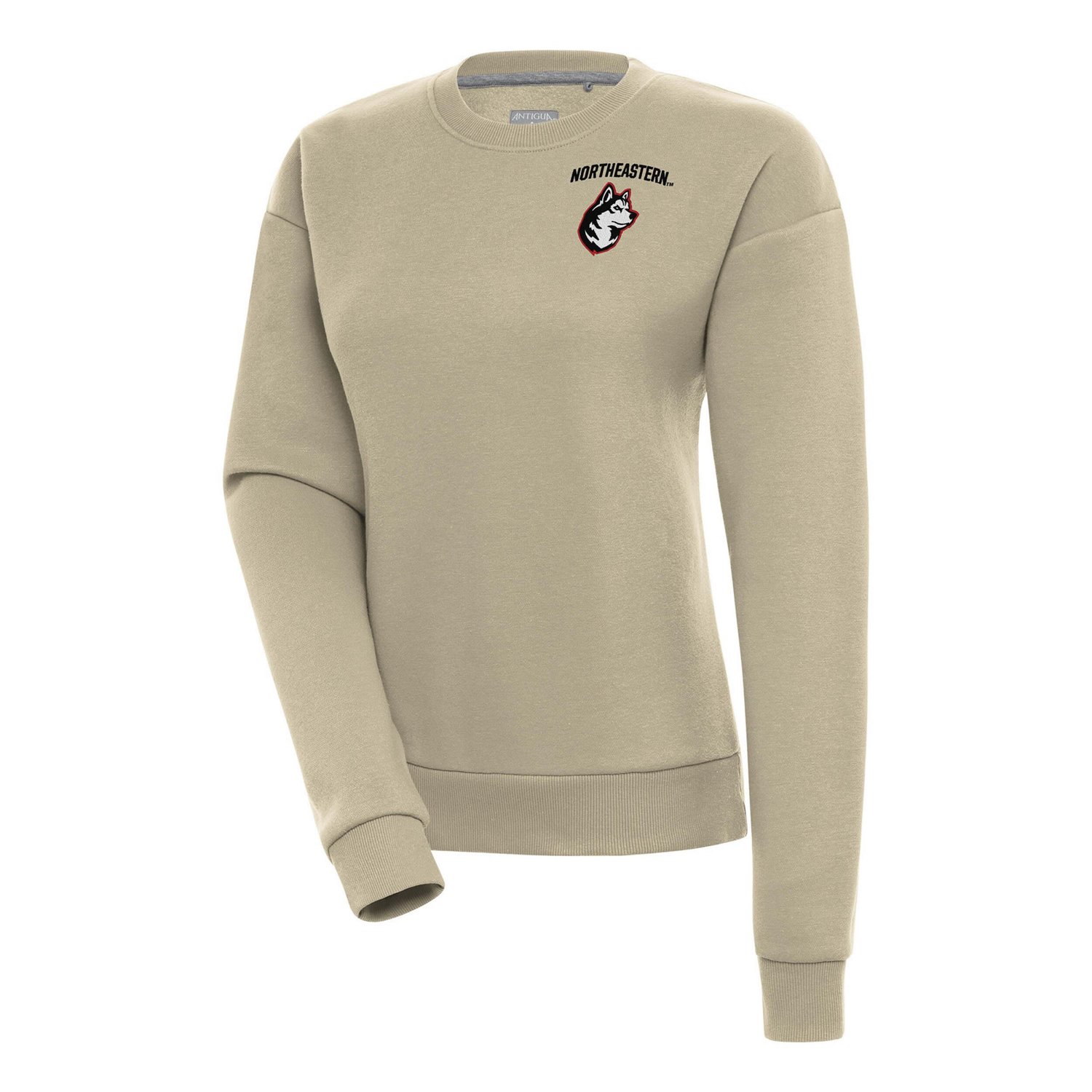 Antigua Northeastern Huskies Victory Crewneck Pullover Sweatshirt                                                                - view number 1