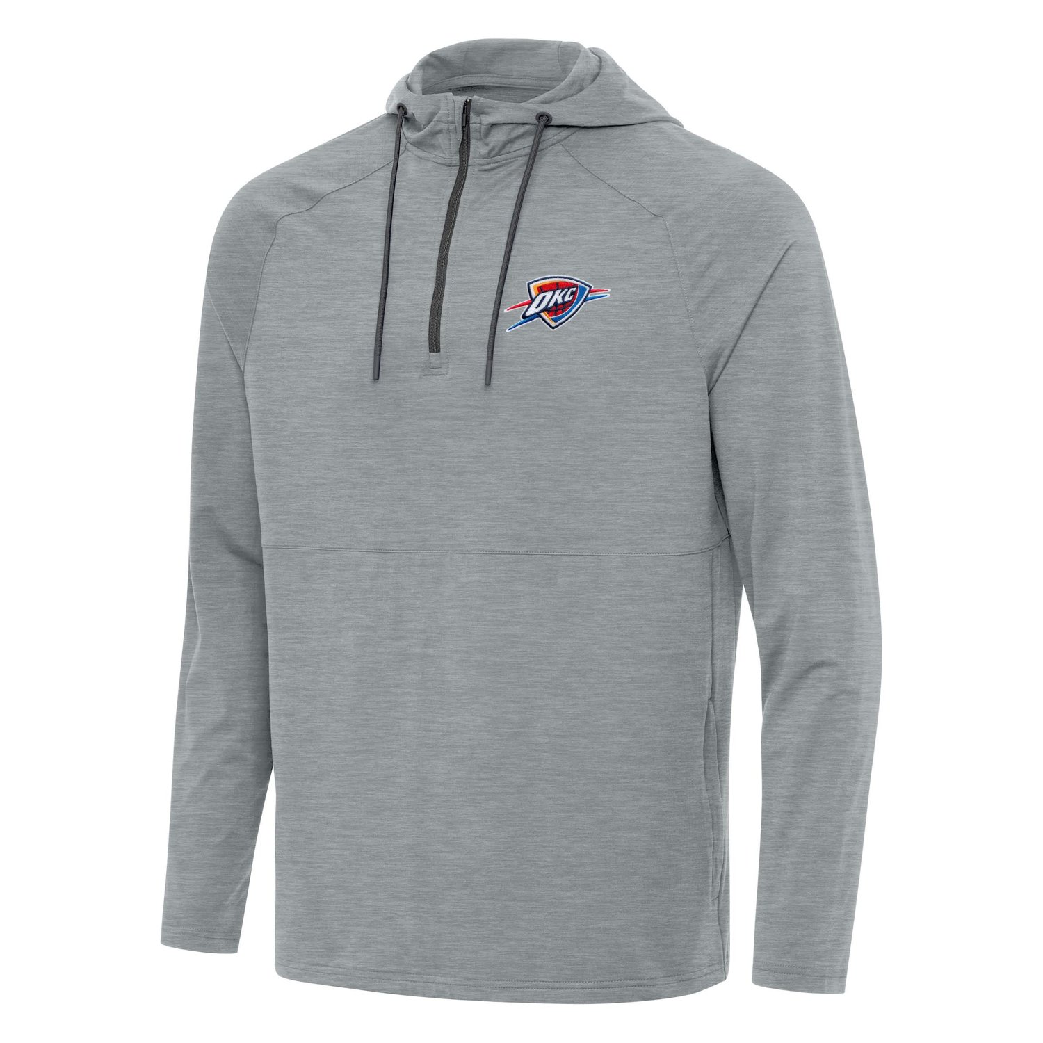 Antigua Oklahoma City Thunder Spikes Raglan Quarter-Zip Hoodie - view number 1