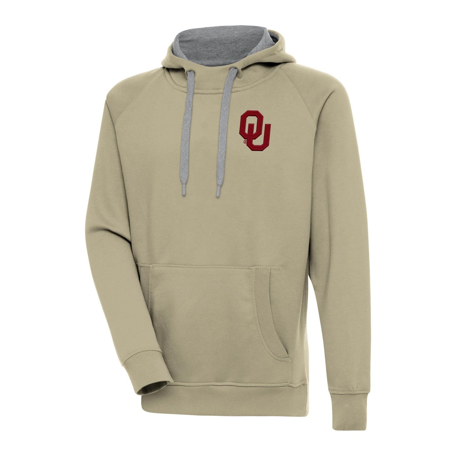 Antigua Oklahoma Sooners Victory Raglan Pullover Hoodie                                                                          - view number 1