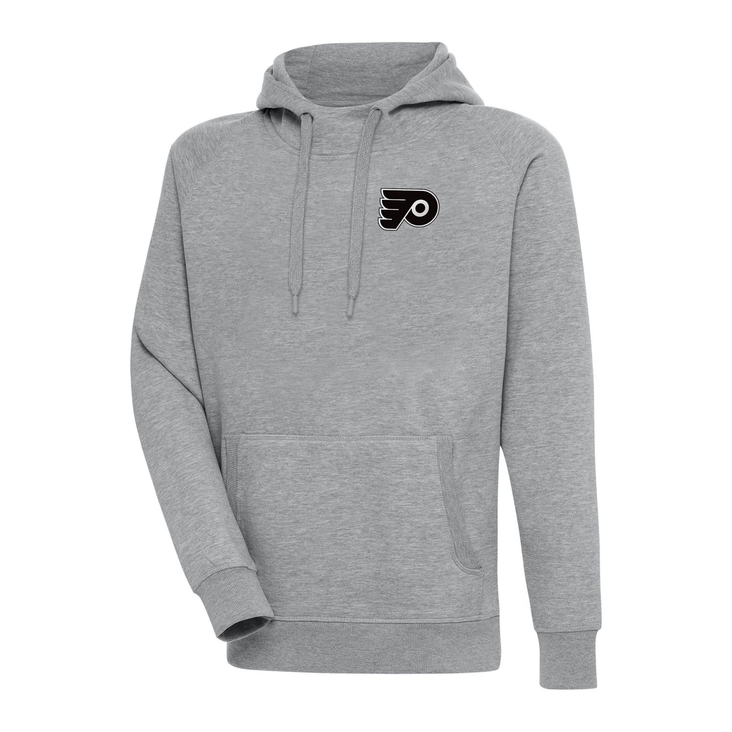 Antigua Philadelphia Flyers Metallic Logo Victory Pullover Hoodie