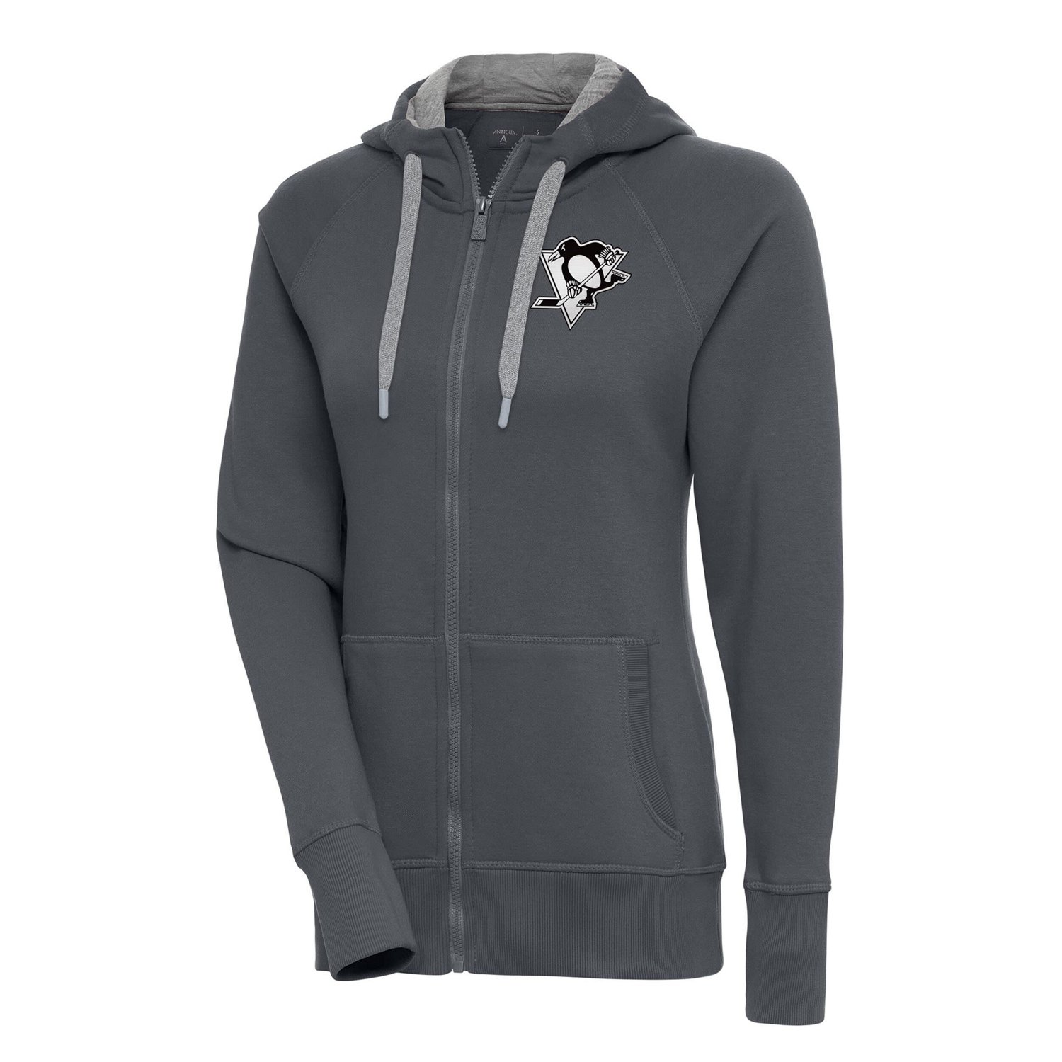 Antigua Pittsburgh Penguins Metallic Logo Victory Full-Zip Hoodie                                                                - view number 1