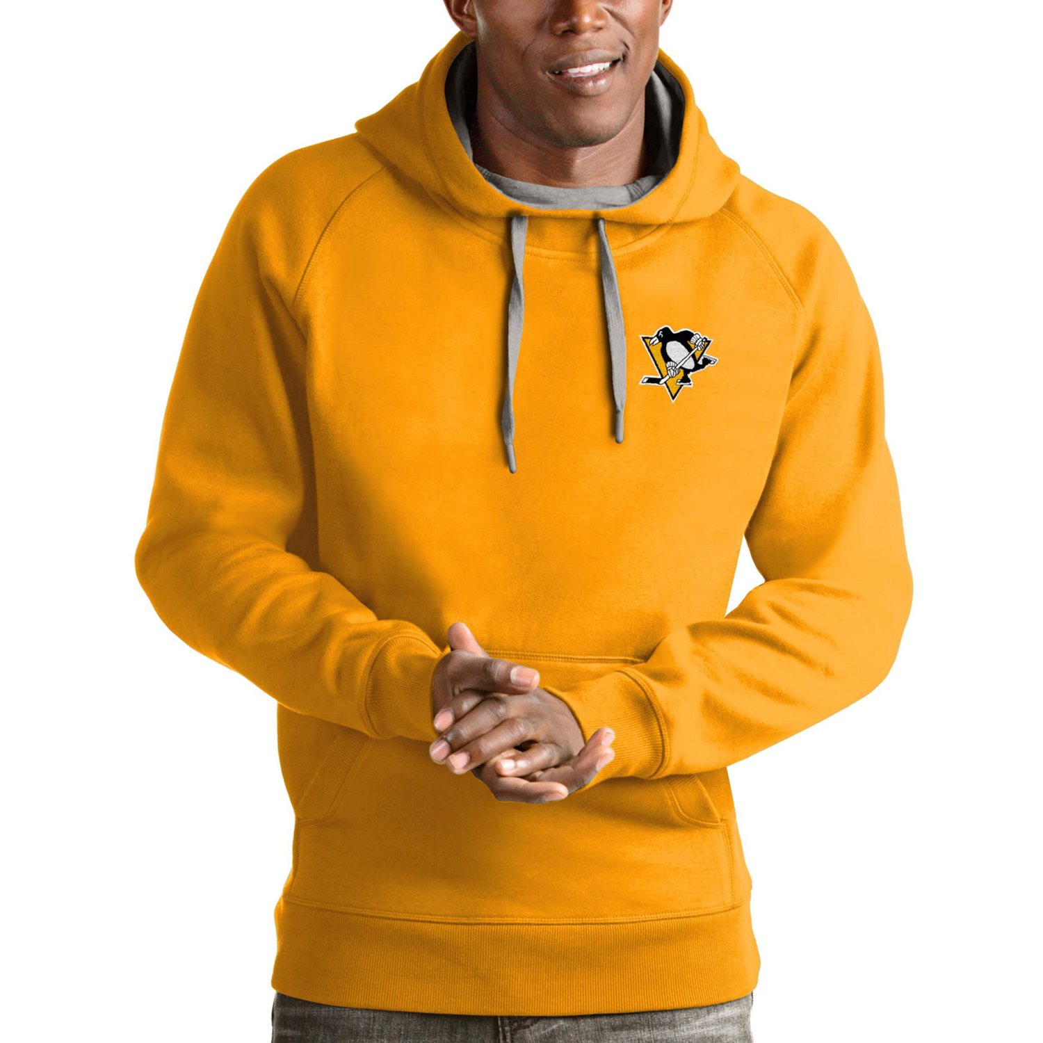 Antigua Pittsburgh Penguins Victory Pullover Hoodie - view number 1