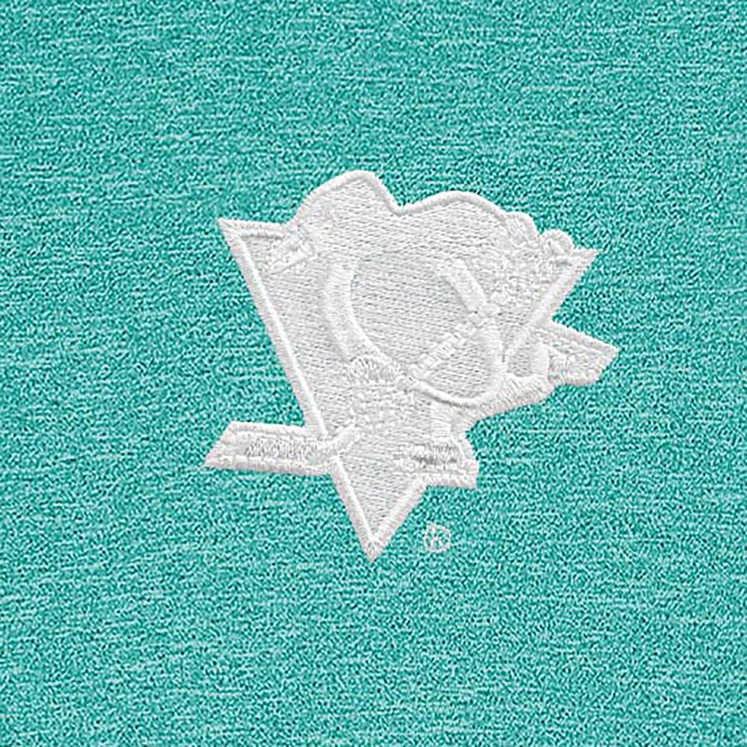 Antigua Pittsburgh Penguins White Logo Hunk Quarter-Zip Pullover