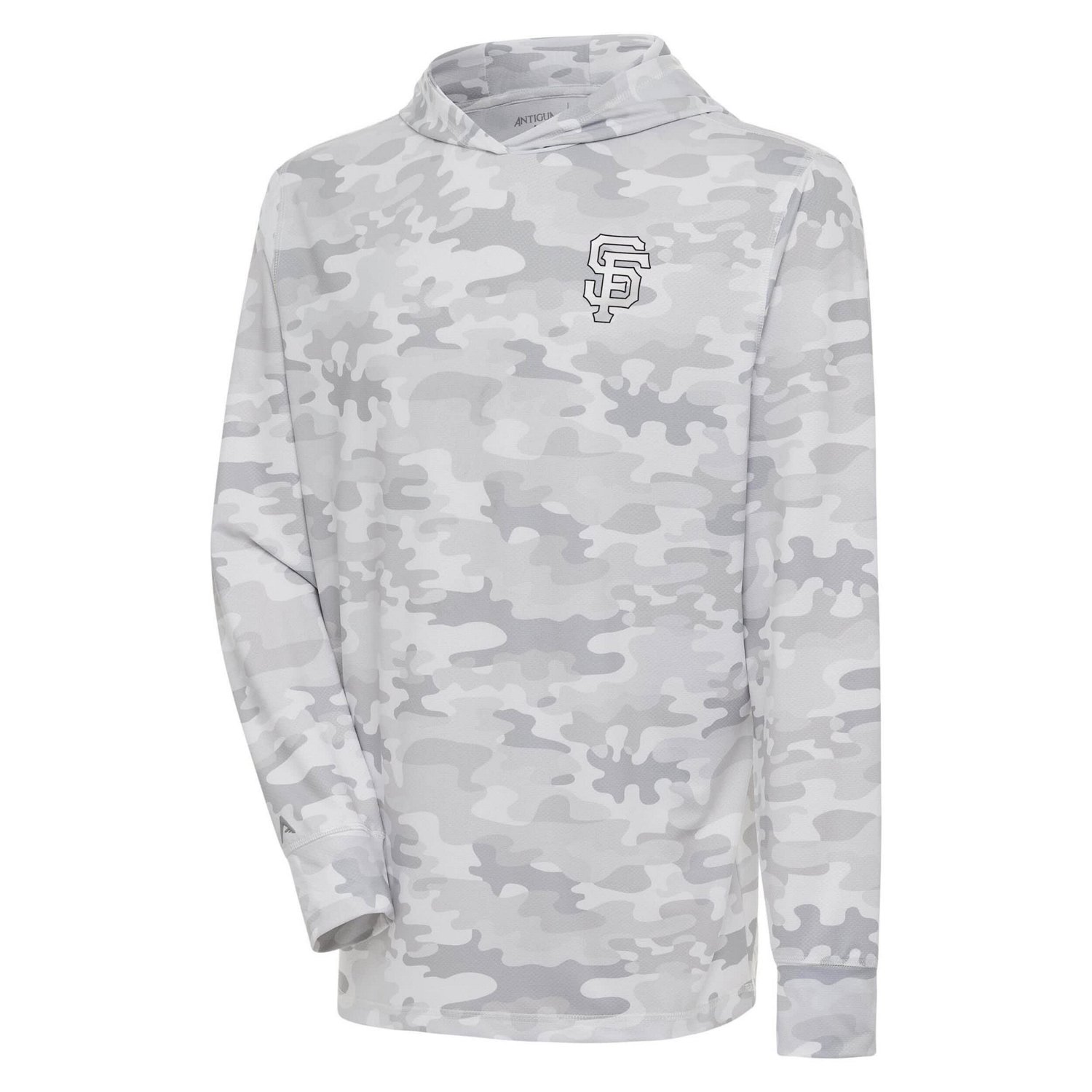 Antigua San Francisco Giants Brushed Metallic Logo Sector Pullover Hoodie                                                        - view number 1