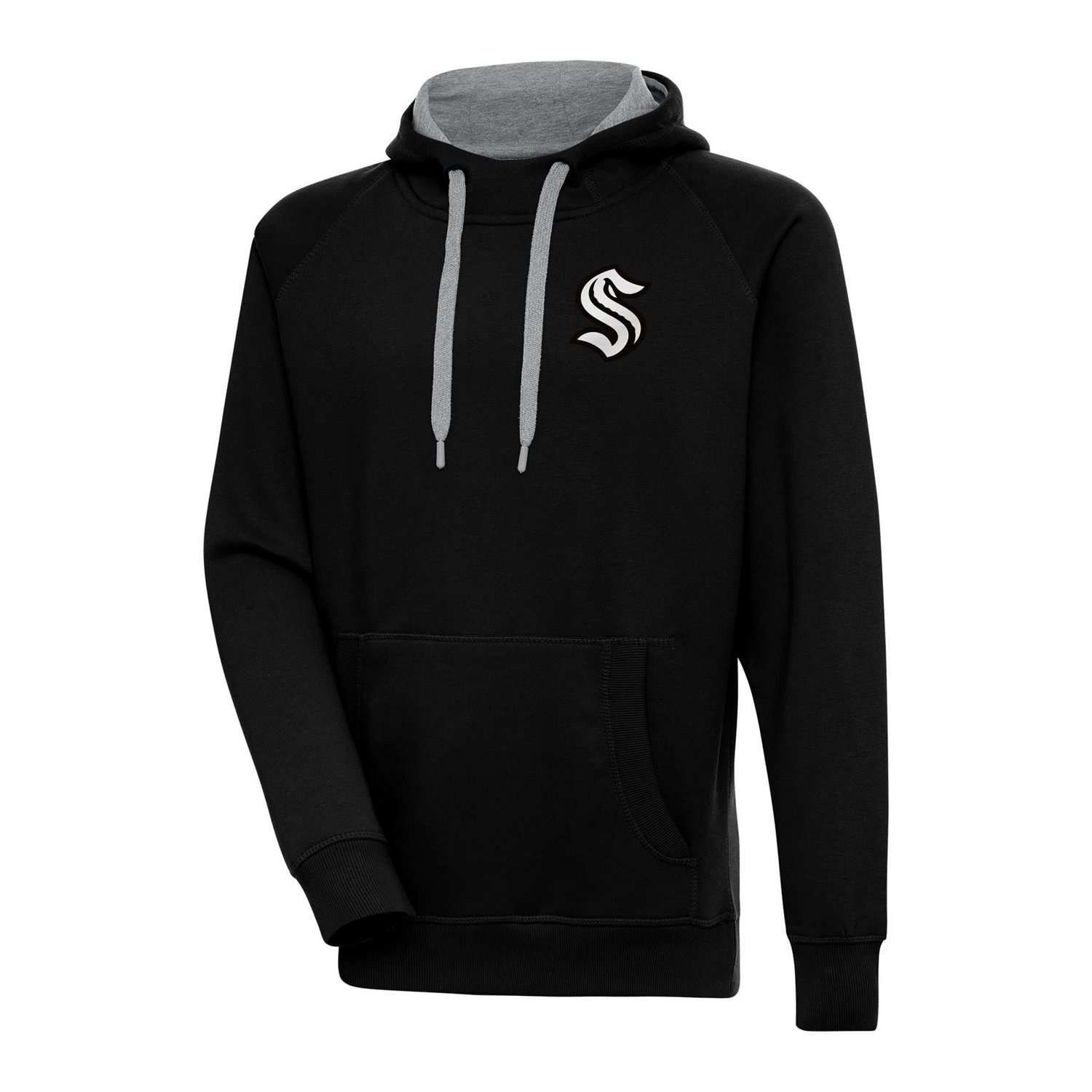 Antigua Seattle Kraken Metallic Logo Victory Pullover Hoodie                                                                     - view number 1
