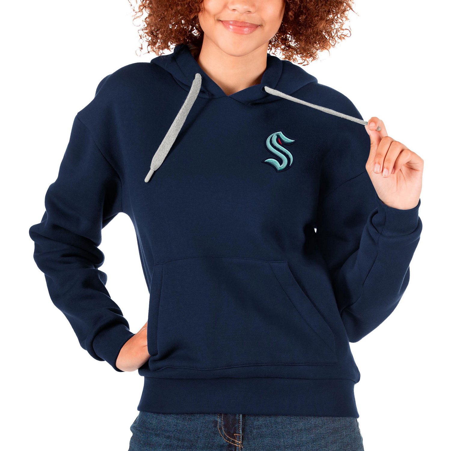 Antigua Seattle Kraken Primary Logo Victory Pullover Hoodie - view number 1