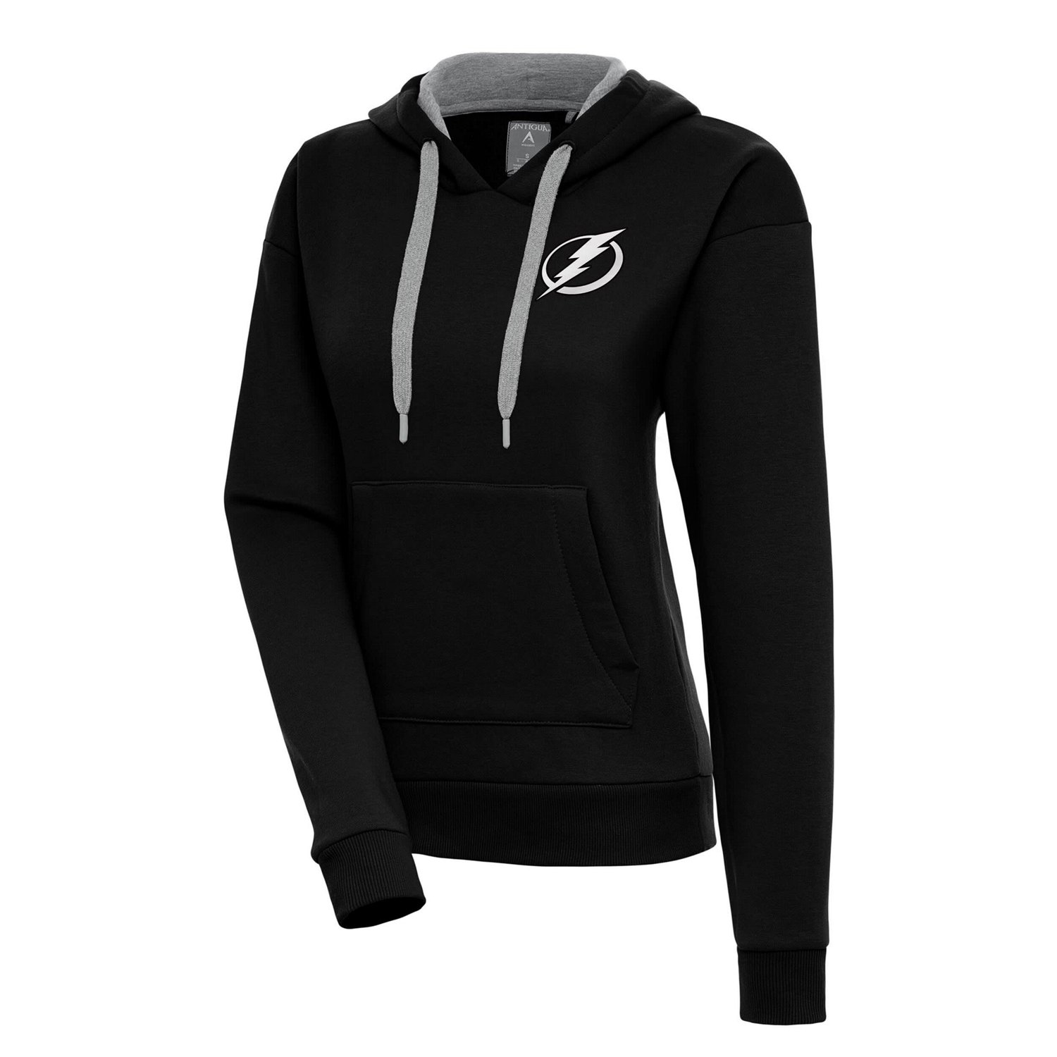 Antigua Tampa Bay Lightning Metallic Logo Victory Pullover Hoodie