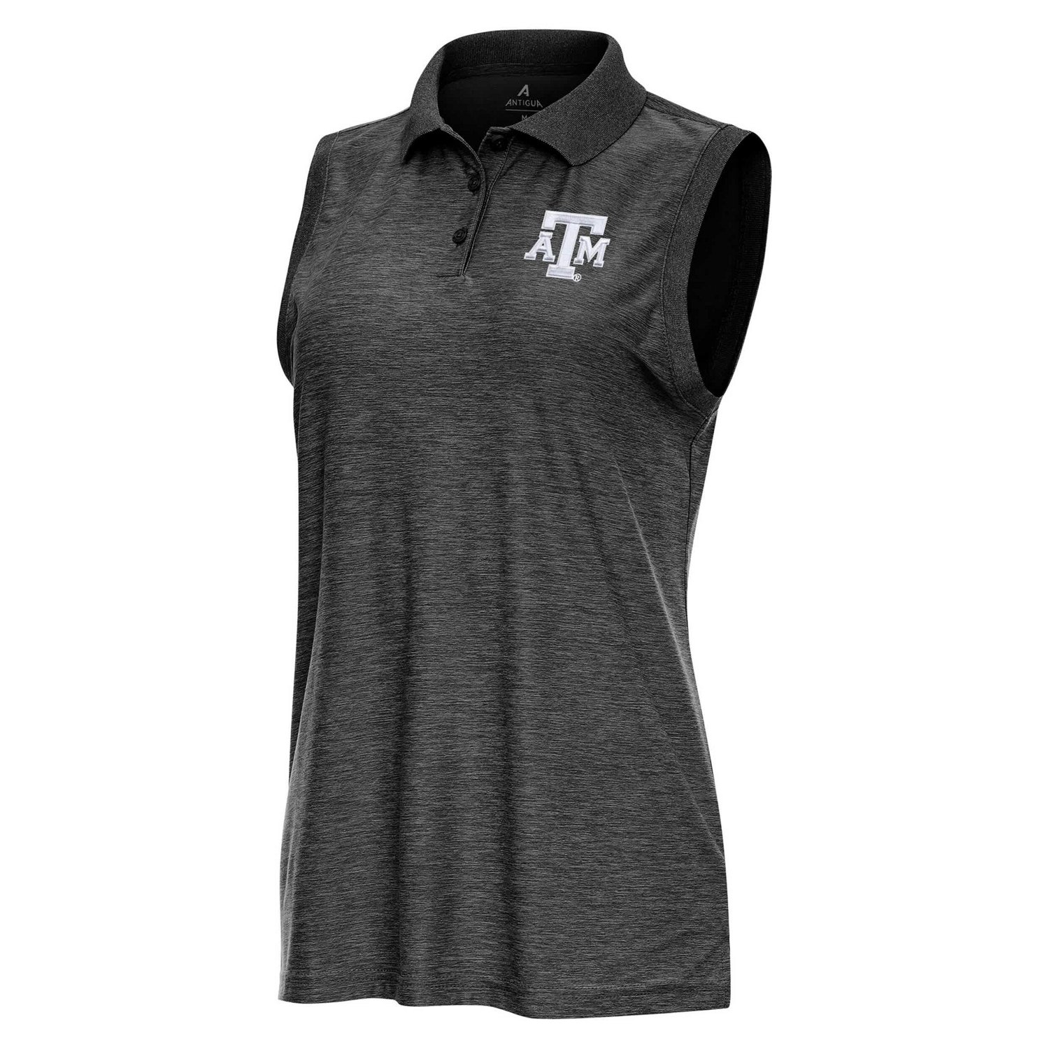 Antigua Heather Texas AM Aggies Recap Sleeveless Polo