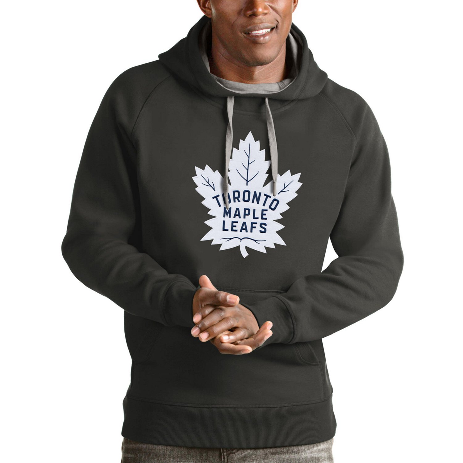 Antigua Toronto Maple Leafs Logo Victory Pullover Hoodie                                                                         - view number 1