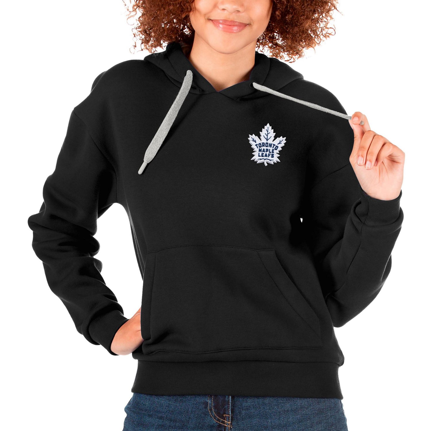 Antigua Toronto Maple Leafs Primary Logo Victory Pullover Hoodie