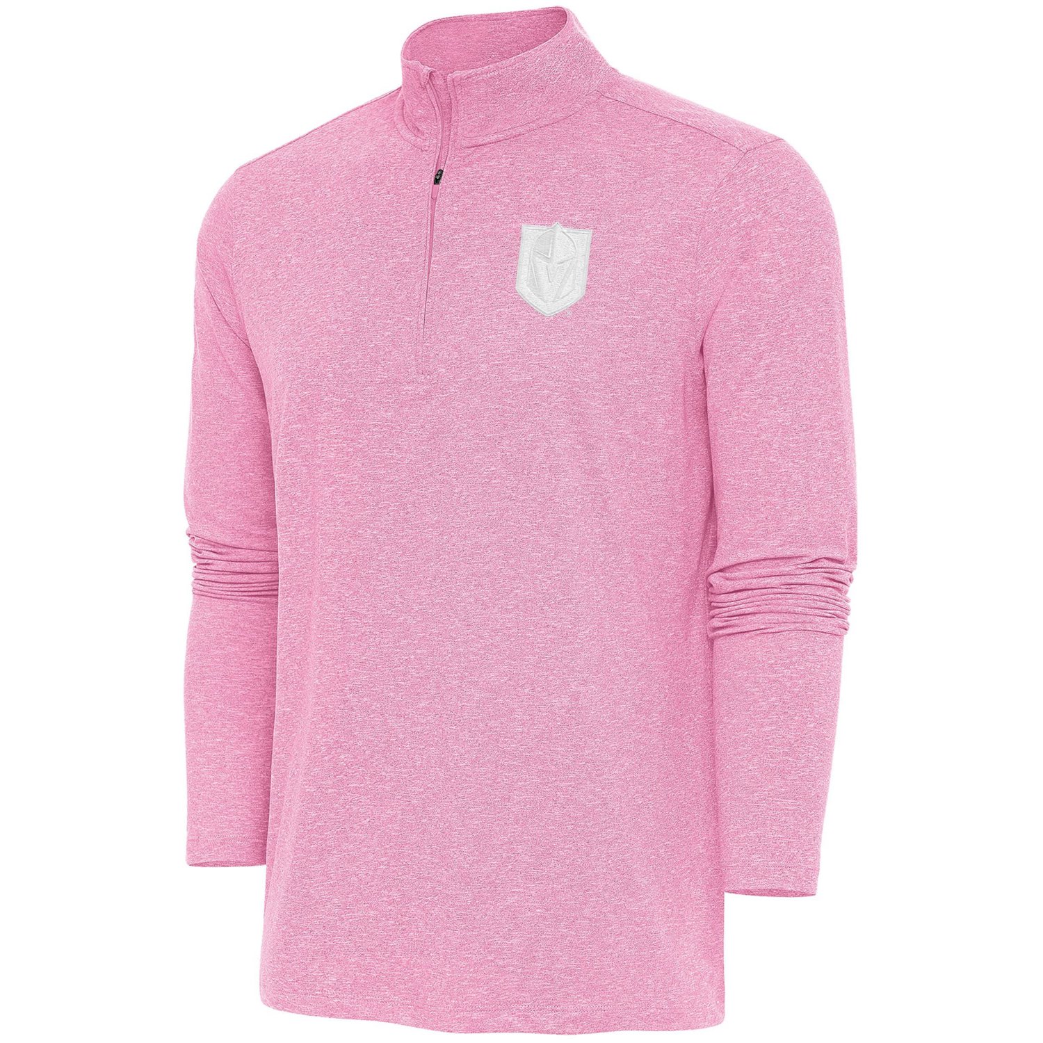 Antigua Vegas Golden Knights White Logo Hunk Quarter-Zip Pullover                                                                - view number 1