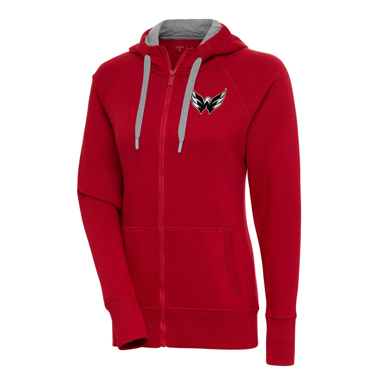 Antigua Washington Capitals Metallic Logo Victory Full-Zip Hoodie                                                                - view number 1