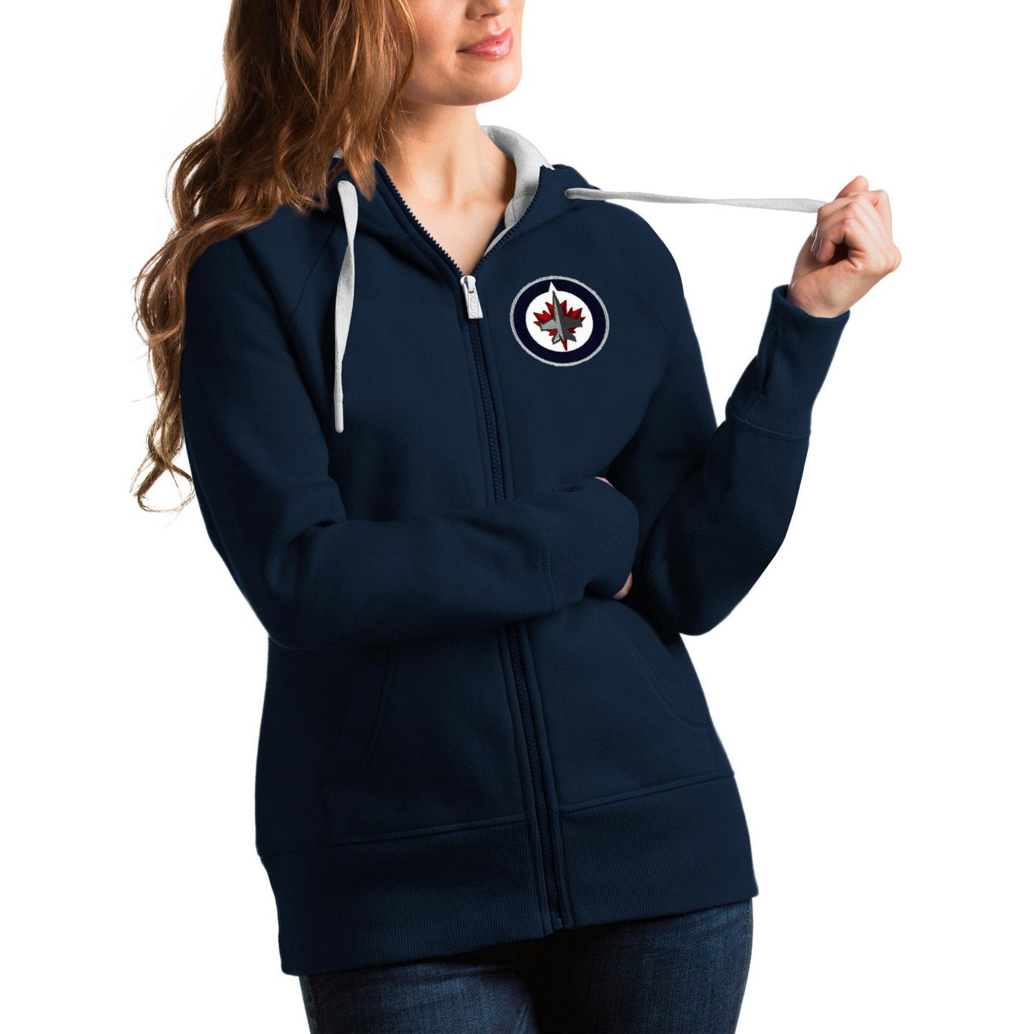 Antigua Winnipeg Jets Team Victory Full-Zip Hoodie                                                                               - view number 1