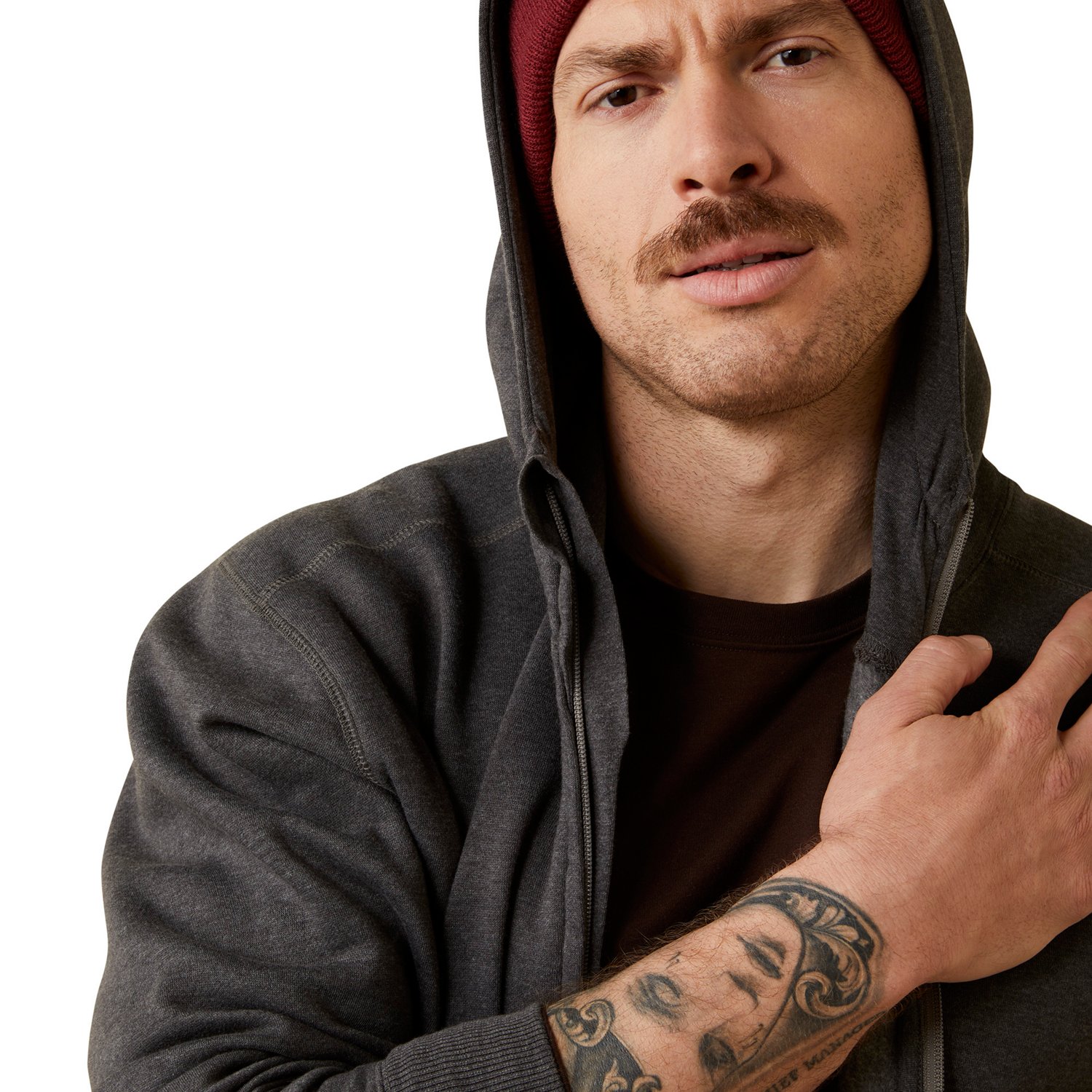 Ariat Men's Rebar Born For This Full Zip Hoodie - view number 4