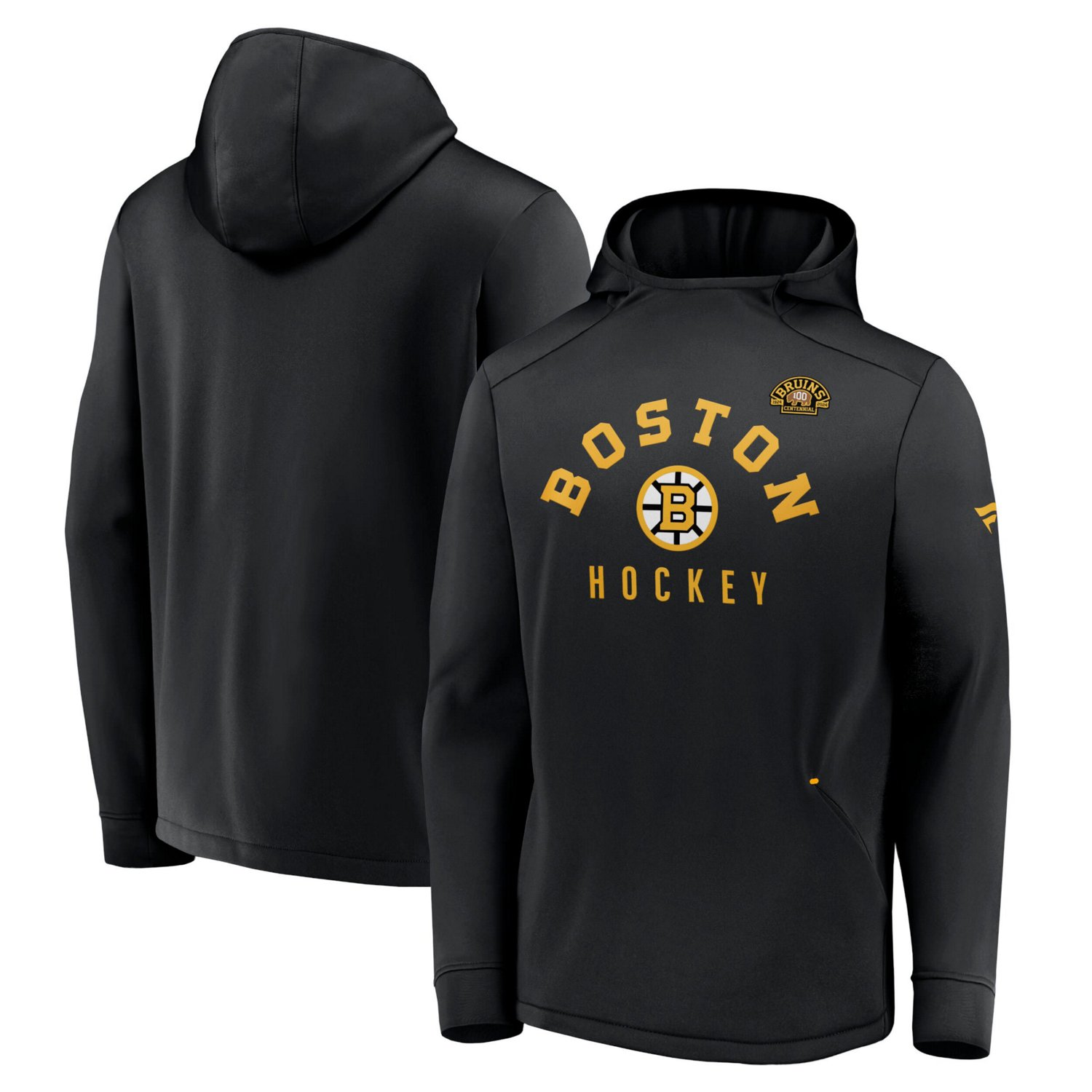 Boston Bruins Centennial Lockup Authentic Pro Pullover Hoodie