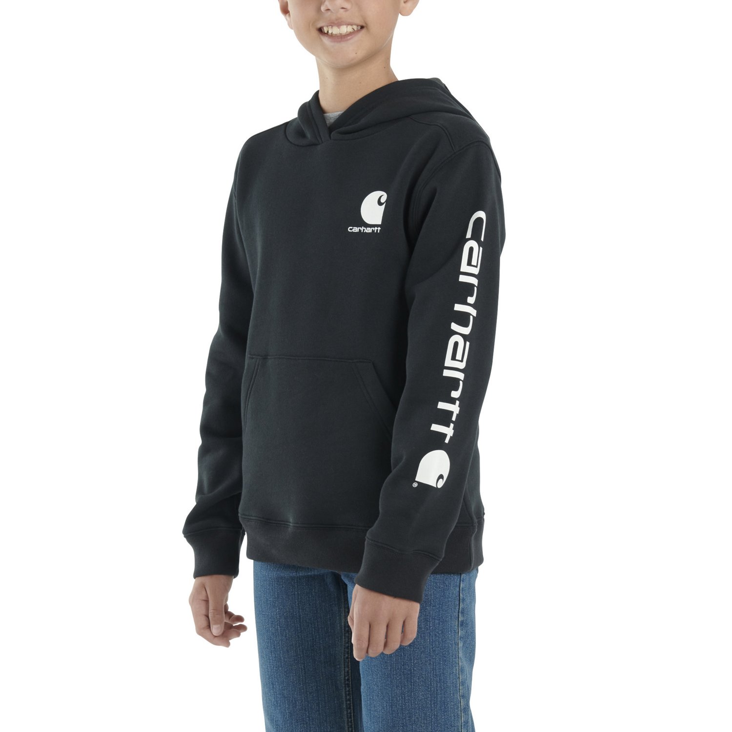 Carhartt Boys' Logo Pullover Hoodie                                                                                              - view number 2
