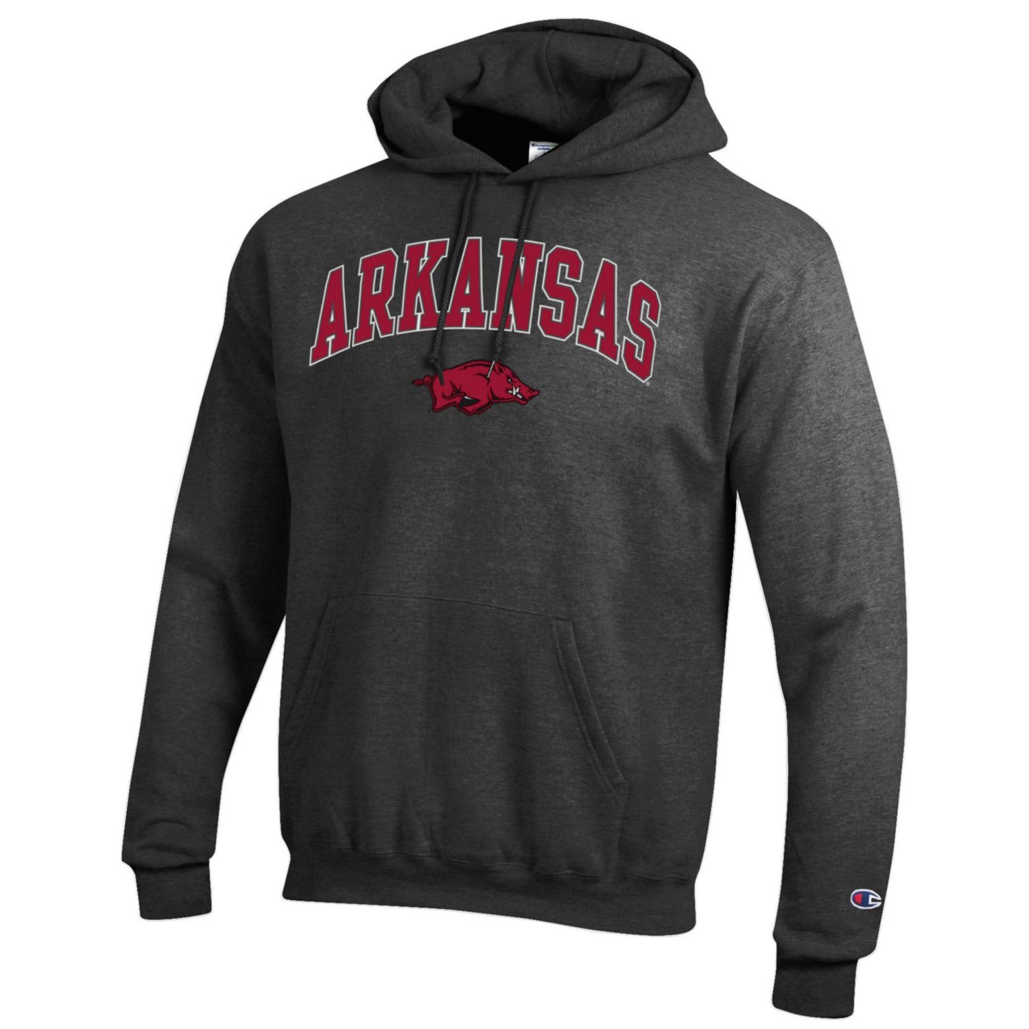 Champion Arkansas Razorbacks Arched Logo Fleece Pullover Hoodie - view number 2