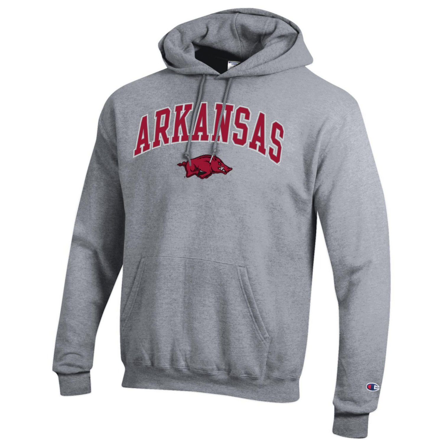Champion Arkansas Razorbacks Arched Logo Fleece Pullover Hoodie - view number 2