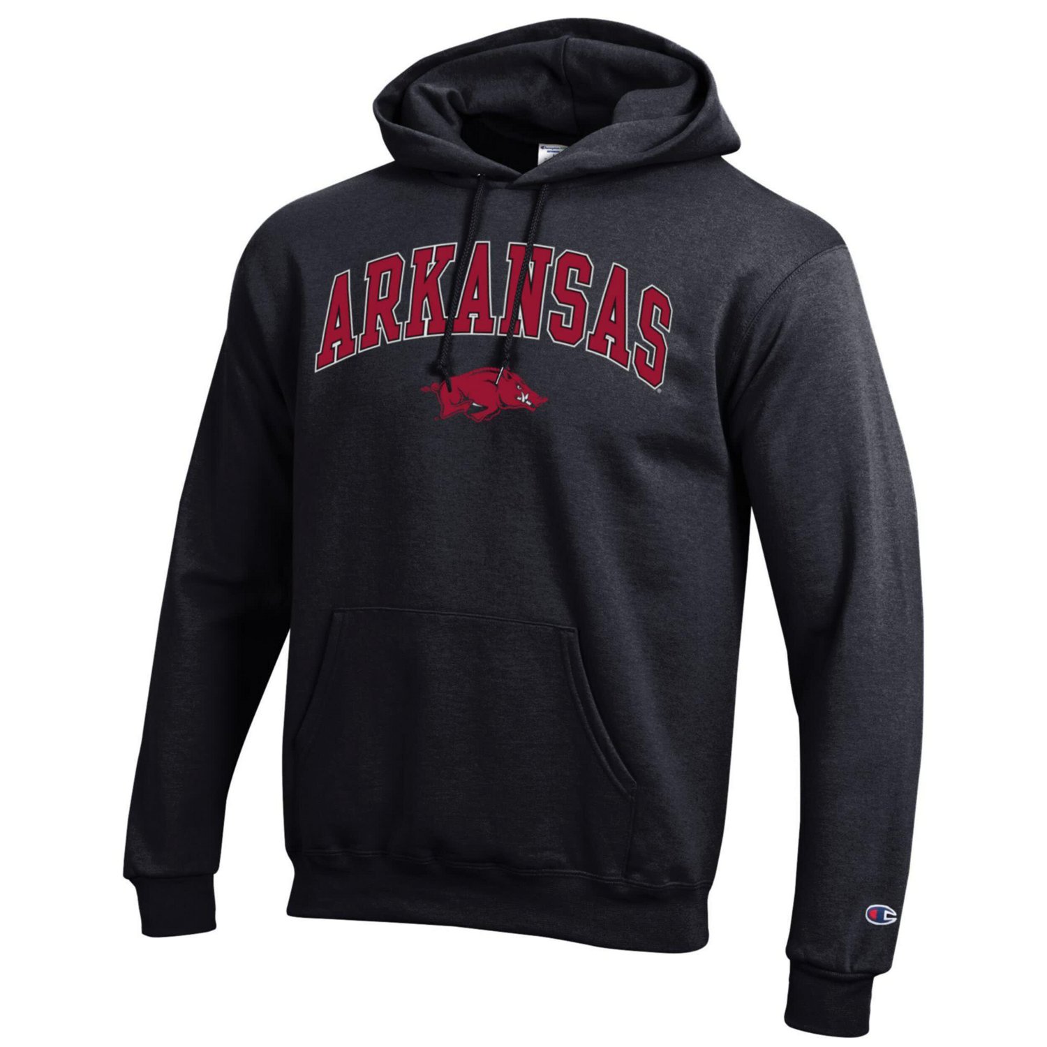 Champion Arkansas Razorbacks Arched Logo Fleece Pullover Hoodie - view number 2