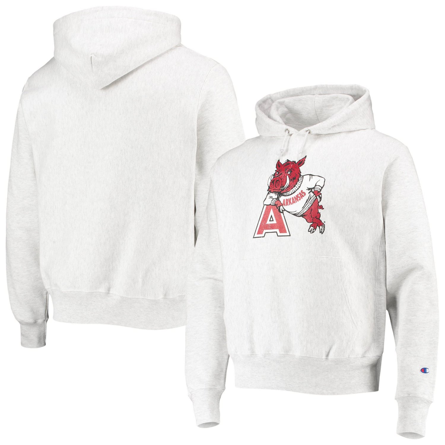 CHAMPION Reverse Weave Arkansas Razorbacks パーカー Hog Jumping Through 