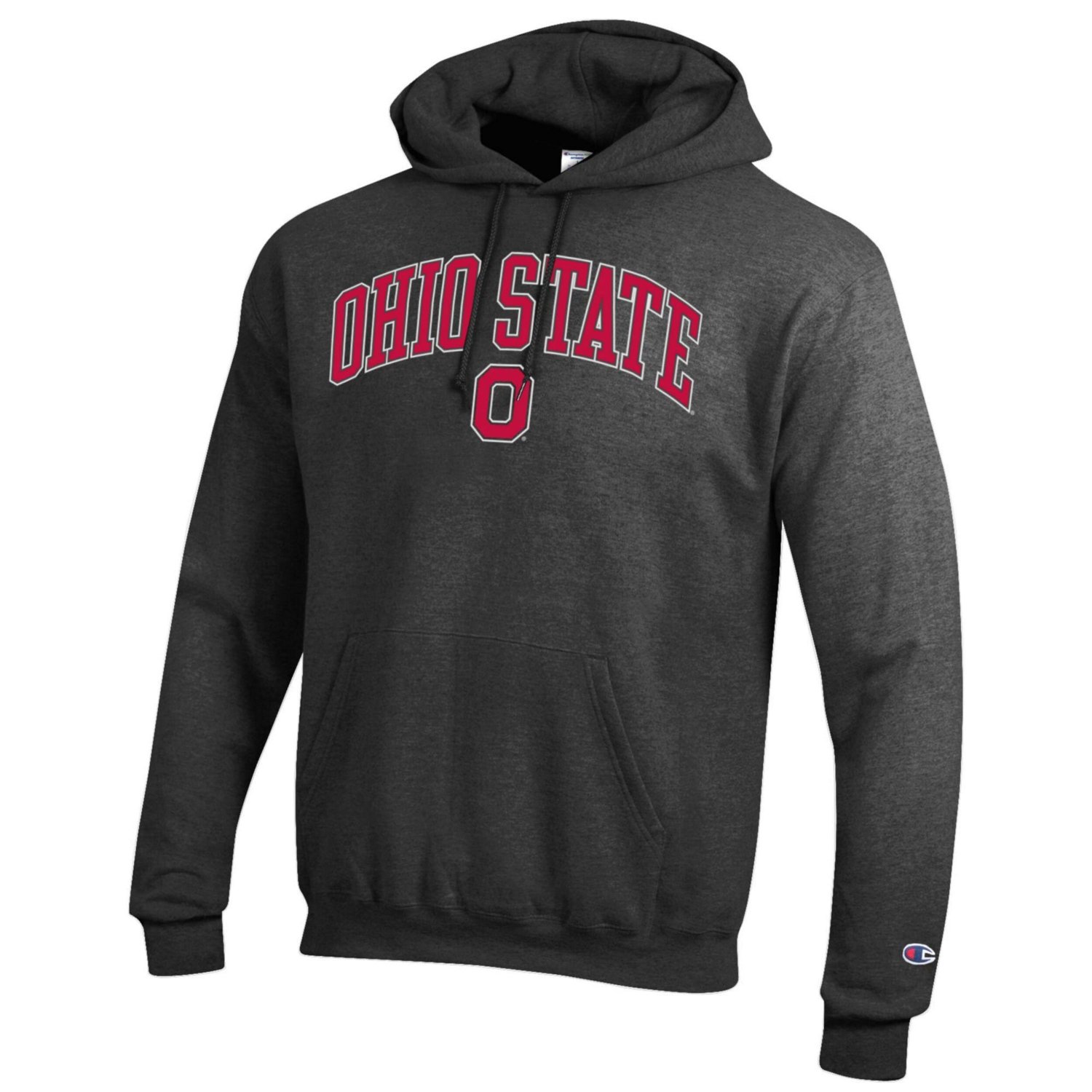 Champion Charcoal Ohio State Buckeyes Arched Logo Fleece Pullover Hoodie - view number 2