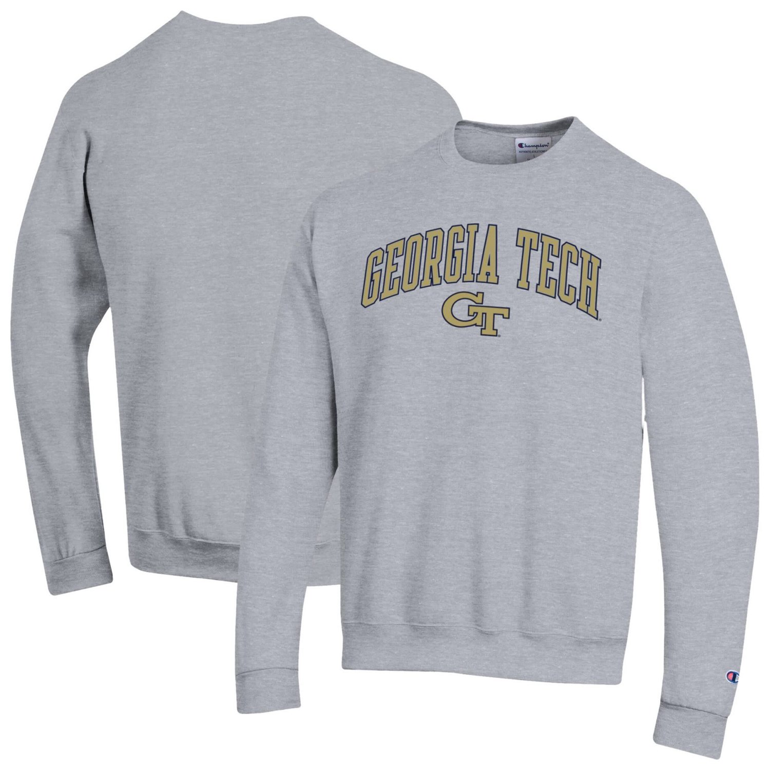 Champion Georgia Tech Jackets Arch Over Logo Pullover Sweatshirt