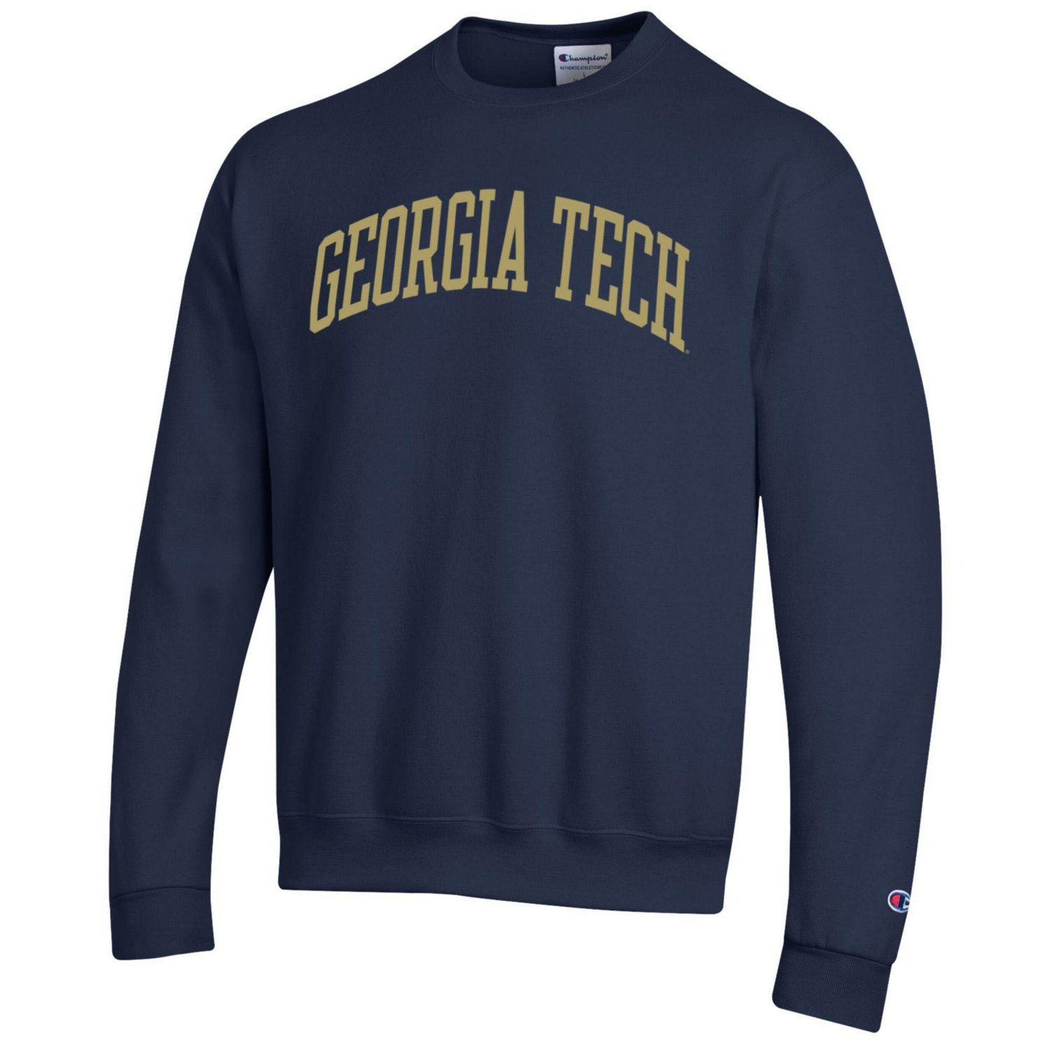 Champion Georgia Tech Yellow Jackets Basic Arch Fleece Pullover Sweatshirt - view number 2