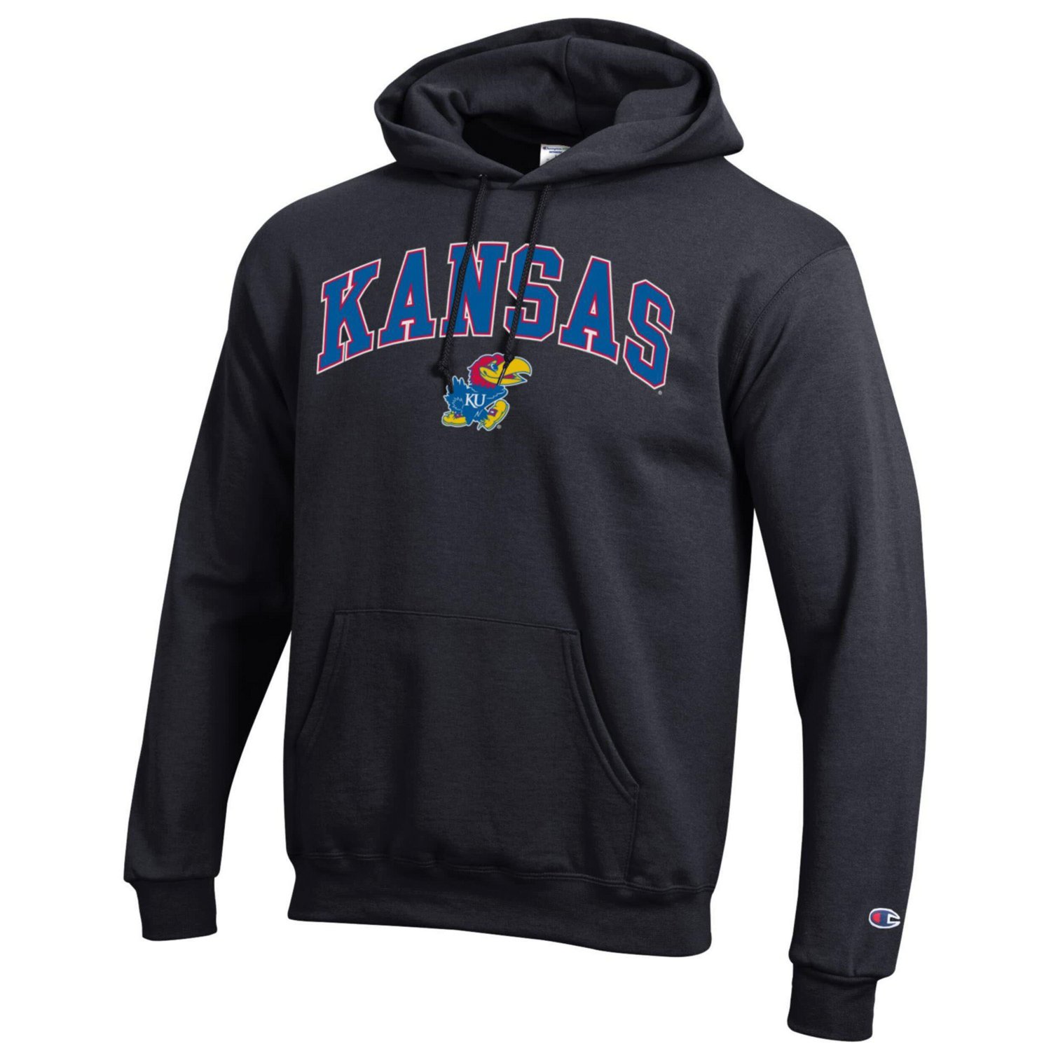 Champion Kansas Jayhawks Arch Over Logo Pullover Hoodie - view number 2