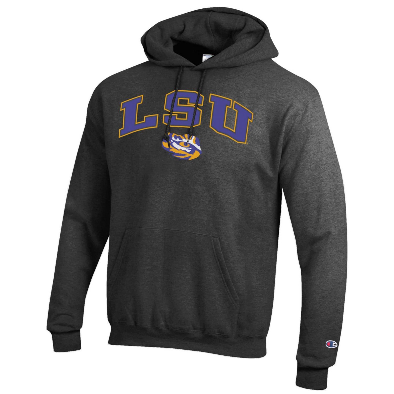 Champion LSU Tigers Arch Over Logo Pullover Hoodie - view number 2