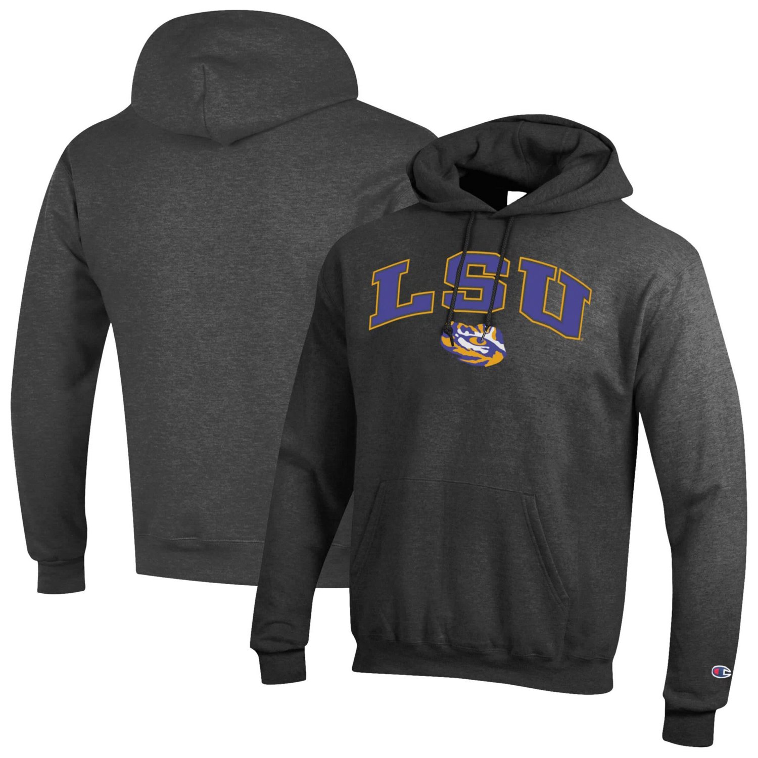 Champion LSU Tigers Arch Over Logo Pullover Hoodie - view number 1
