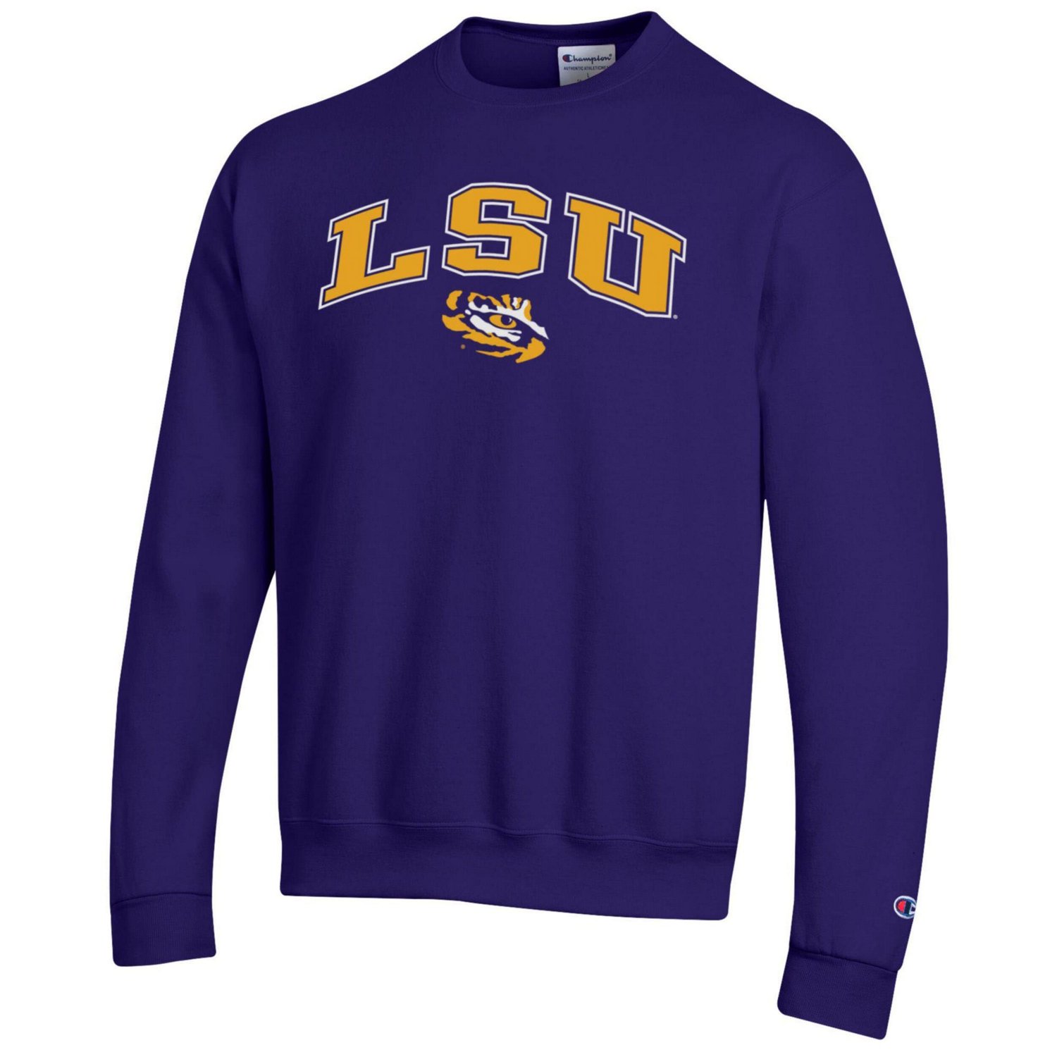 Champion LSU Tigers Arch Over Logo Pullover Sweatshirt - view number 2