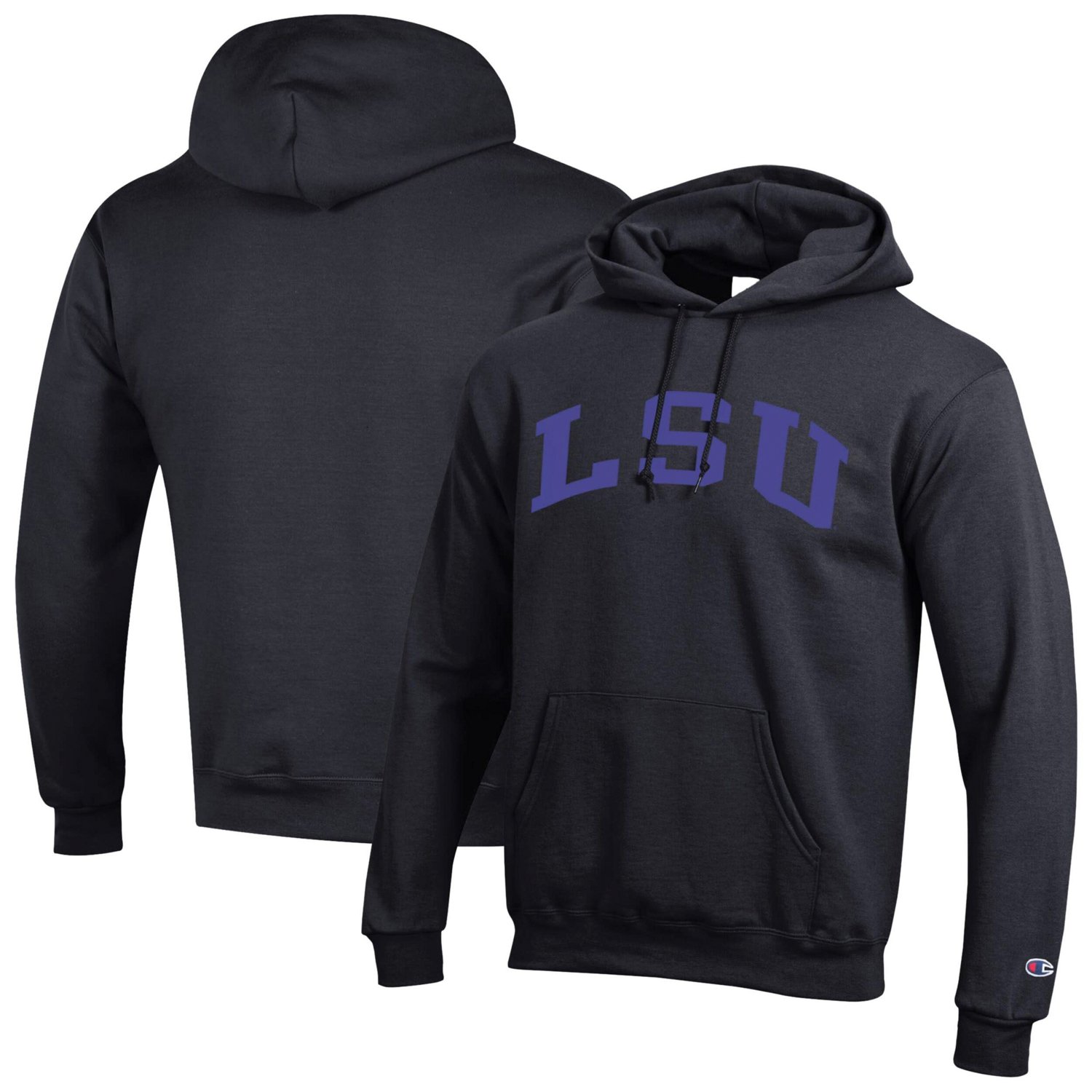 Champion LSU Tigers Basic Arch Fleece Pullover Hoodie