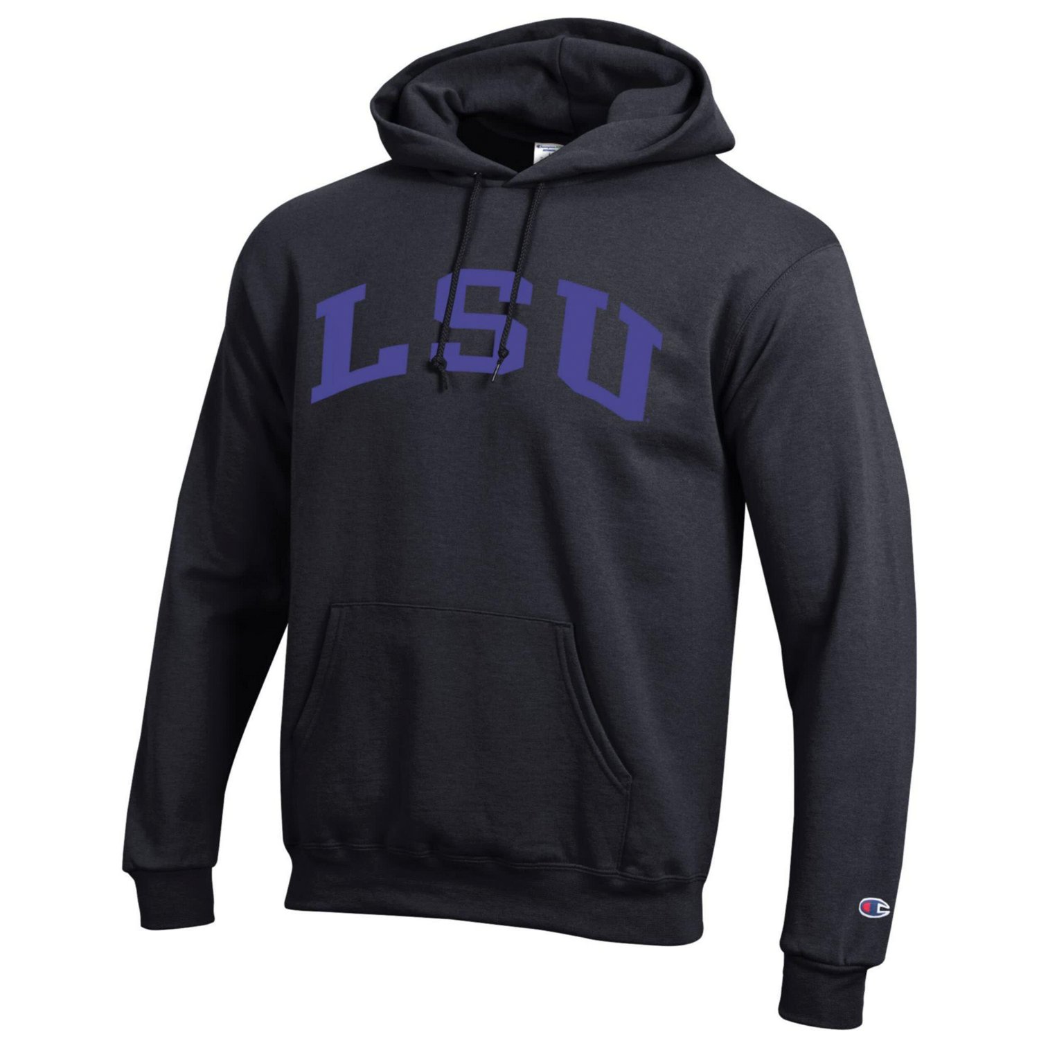 Champion LSU Tigers Basic Arch Fleece Pullover Hoodie