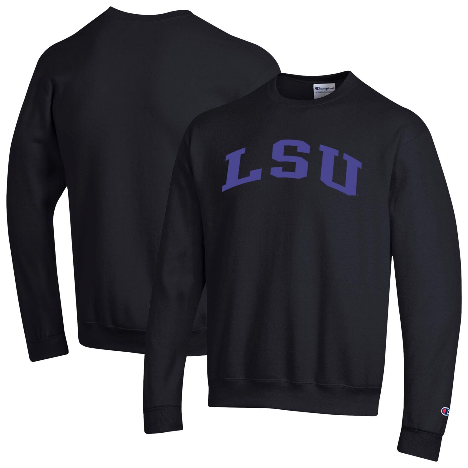 Champion LSU Tigers Basic Arch Fleece Pullover Sweatshirt